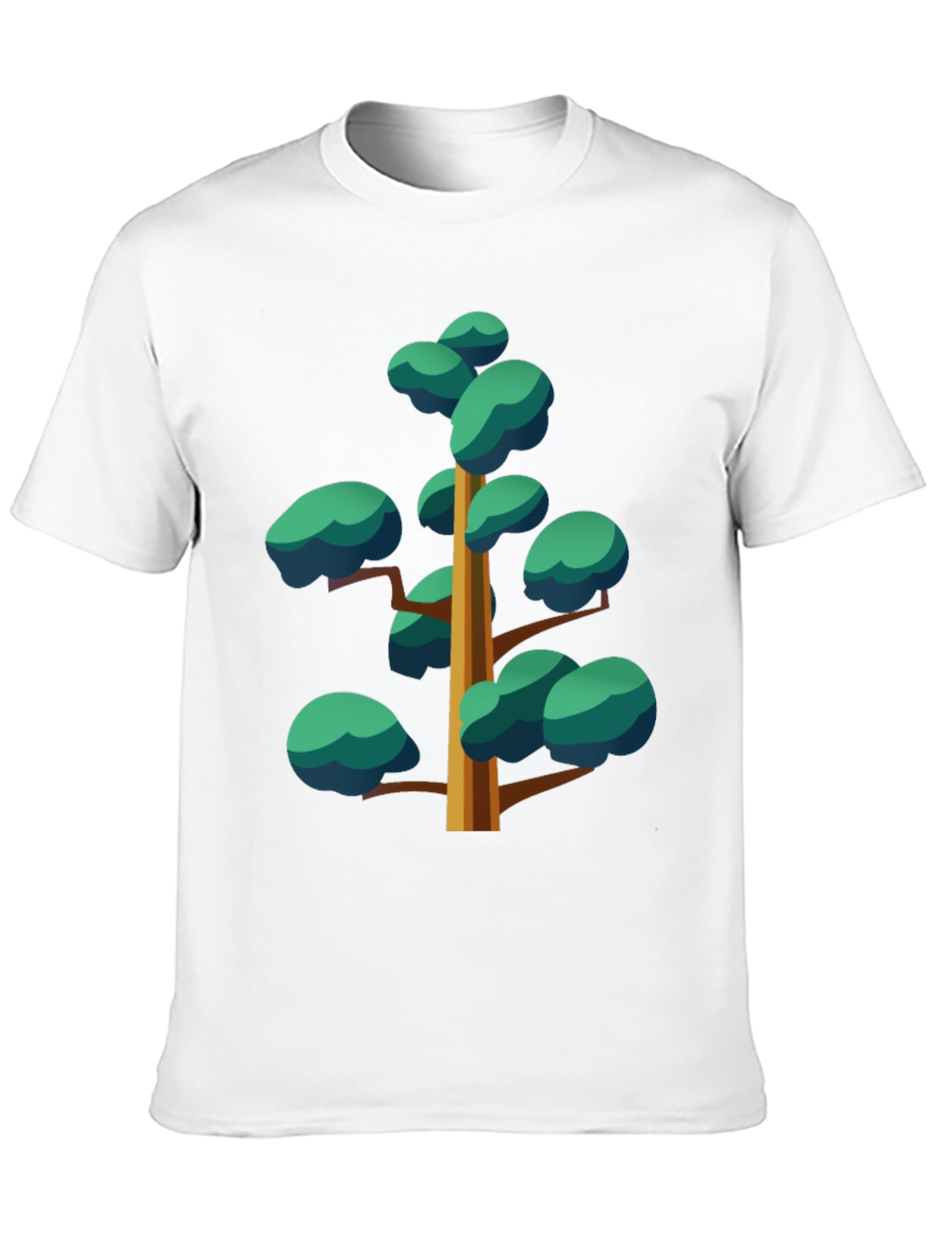 Black Cartoon Tree Graphic Black Tee view 10