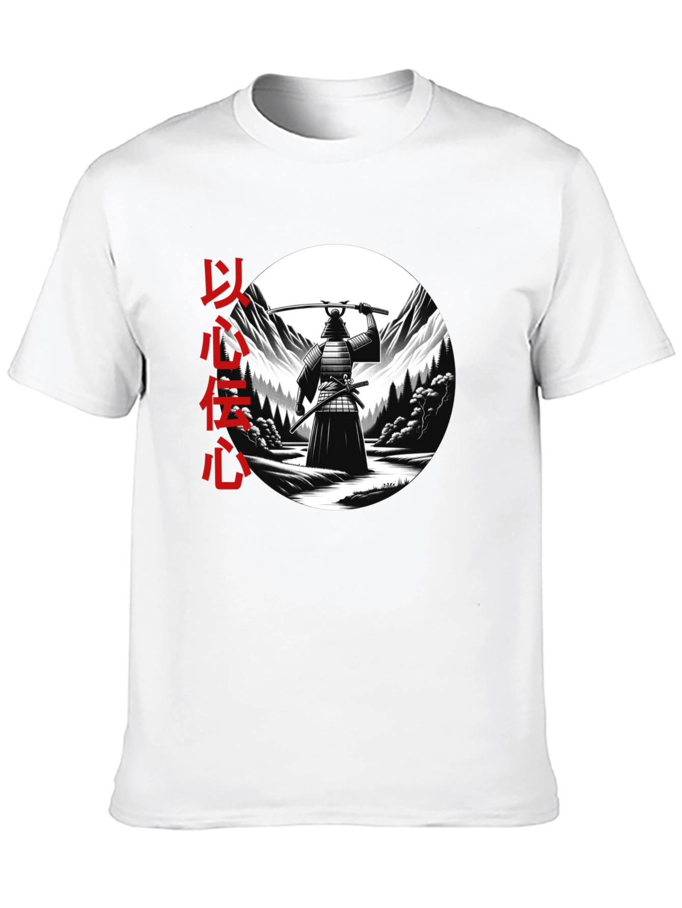 Black Samurai Warrior Graphic Tee - Japanese Culture T-Shirt view 10