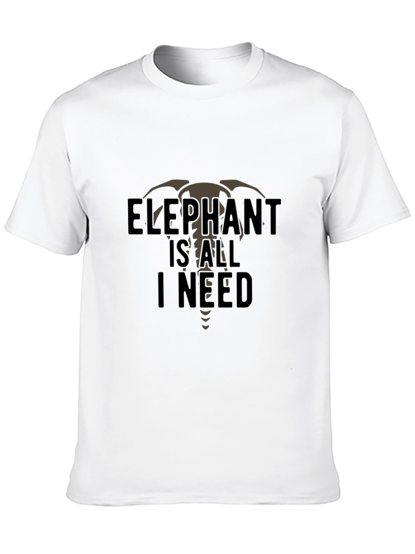 Black Elephant Is All I Need Graphic Tee - Men's Black T-Shirt view 10