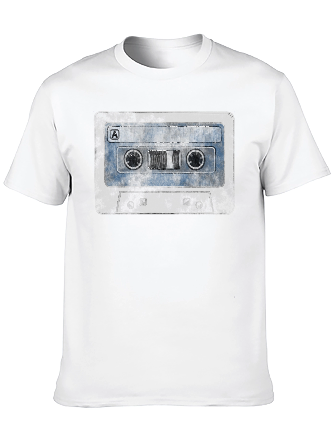 Black Retro Cassette Tape Graphic Tee - Vintage Music Lover Shirt view 10