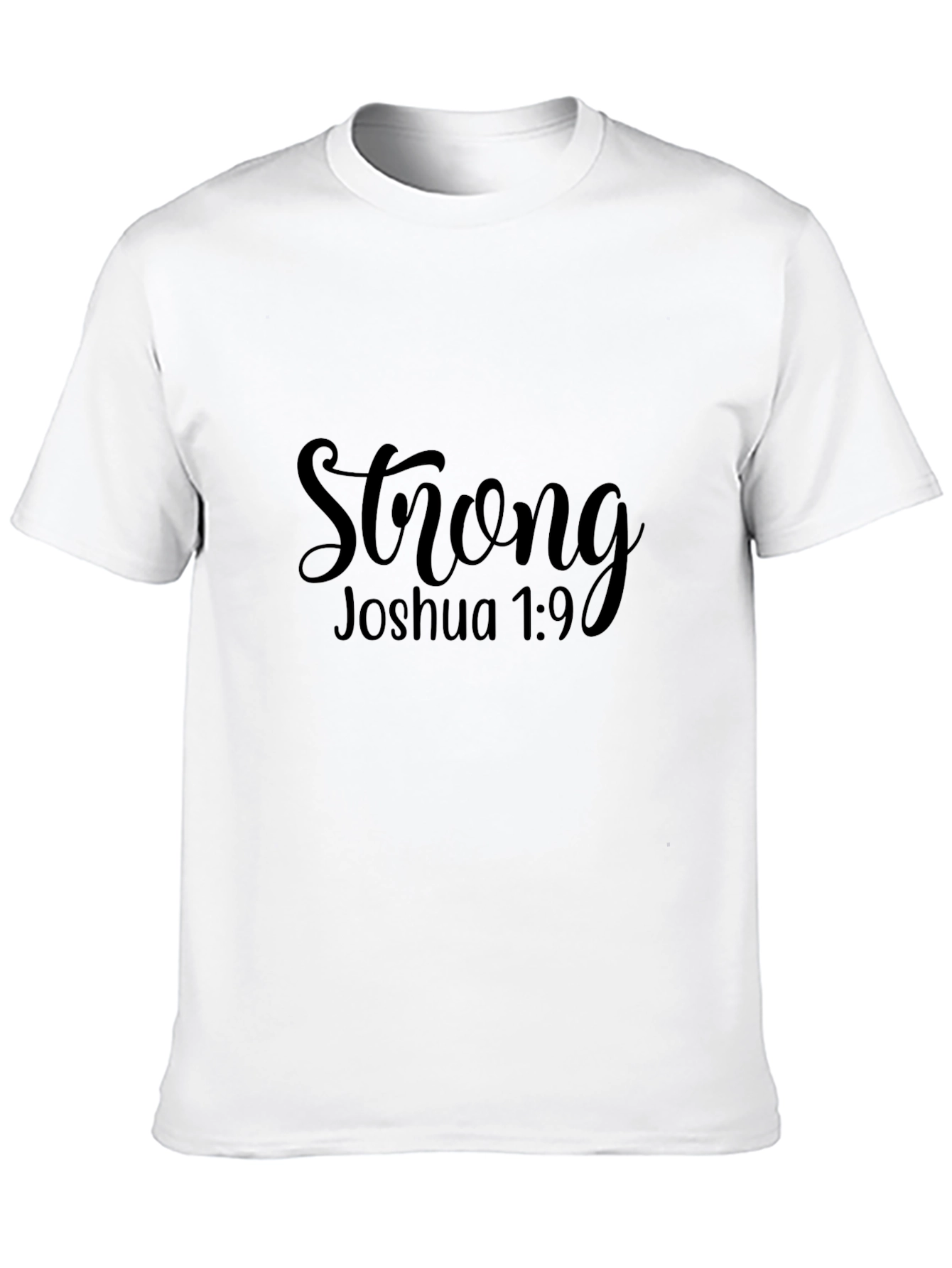 Black Strong Joshua 1:9 Black Graphic Tee view 10