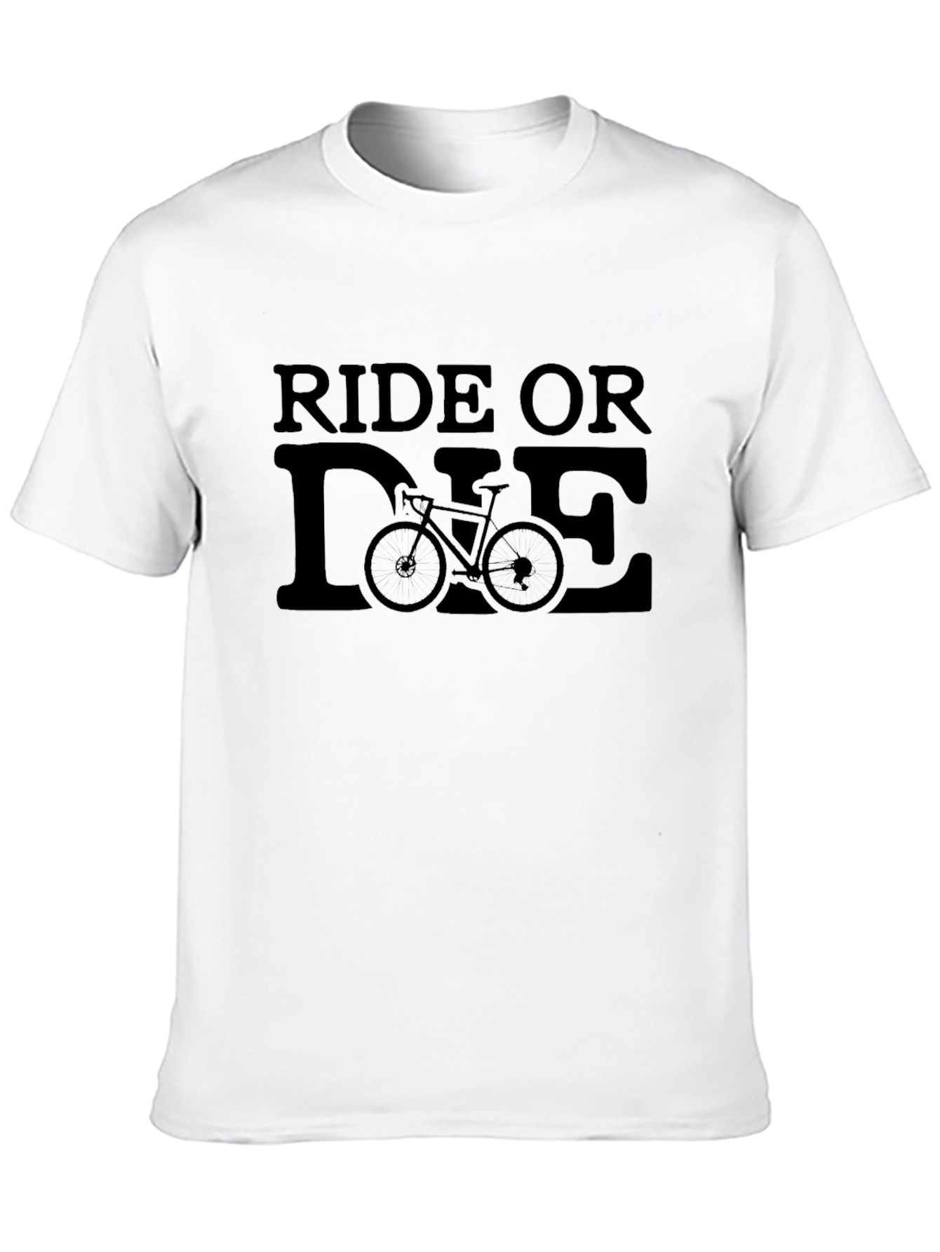 Black Ride or Die Bicycle Graphic T-Shirt view 10