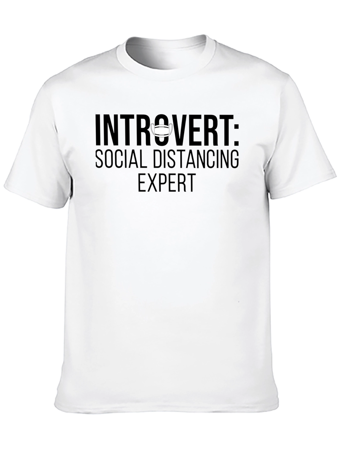 Black Introvert Social Distancing Expert T-Shirt view 10