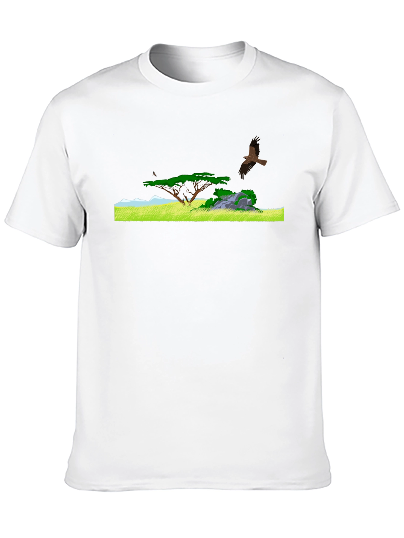 Black Nature Landscape Graphic Tee - Black T-Shirt view 10