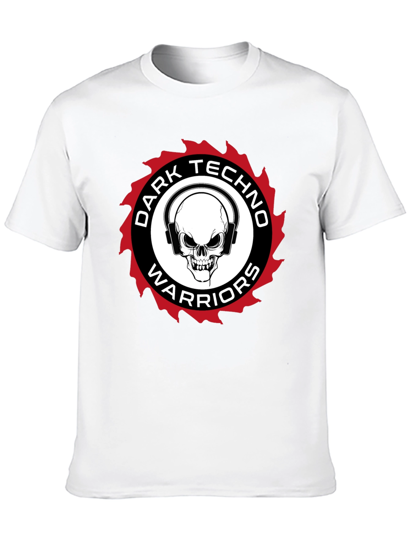 Black Dark Techno Warriors Graphic Tee view 10