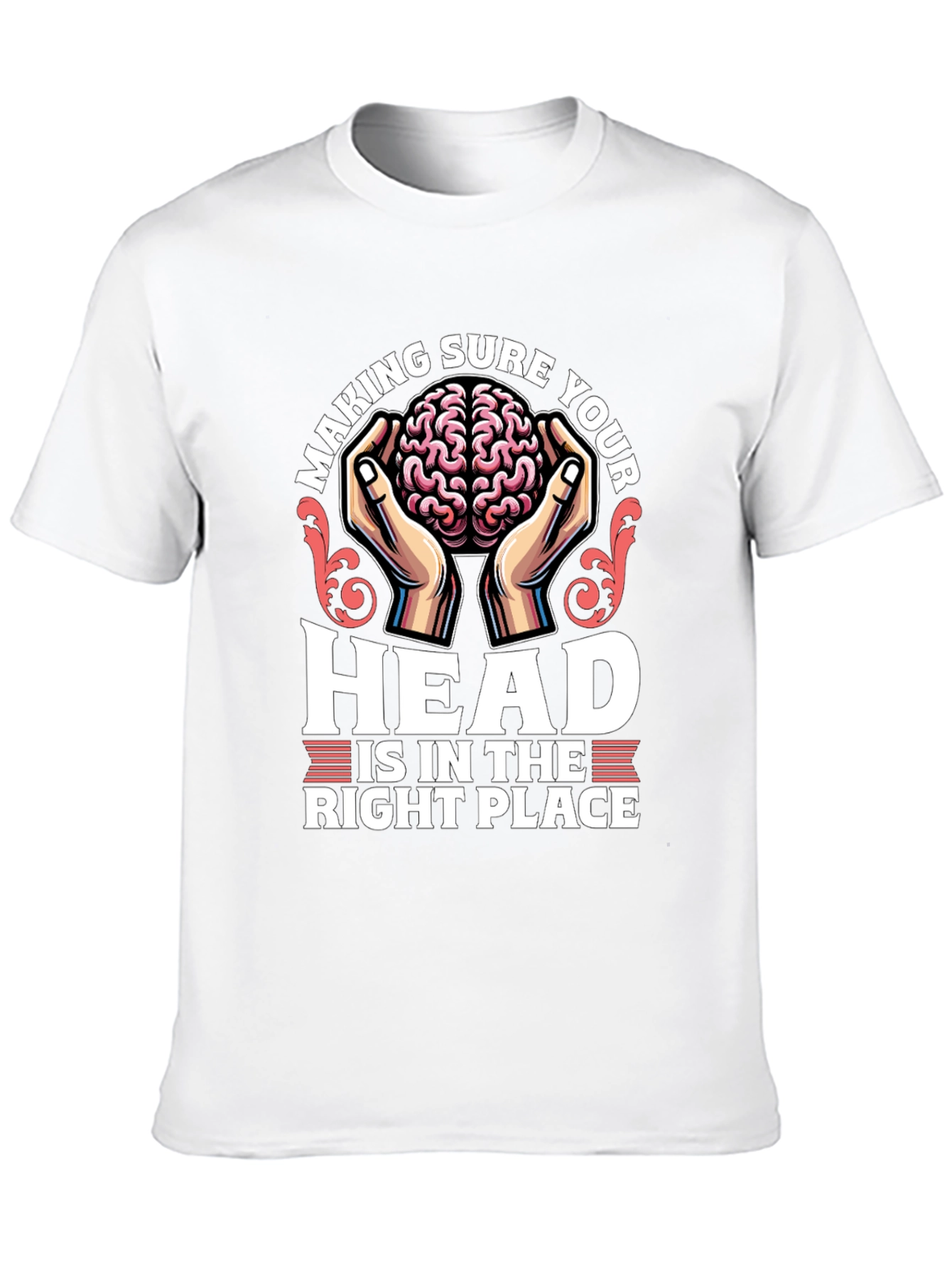 Black Brain in Hands Graphic Tee - Right Place view 10