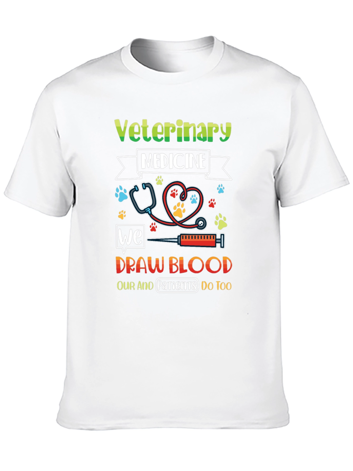 Black Veterinary Medicine Draw Blood T-Shirt view 10