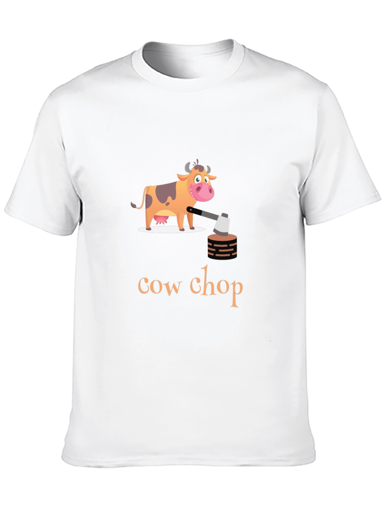 Black Cow Chop T-Shirt - Funny Graphic Tee view 10