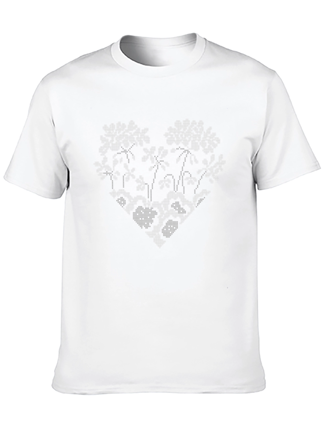 Black Floral Heart Graphic Print Black Tee view 10