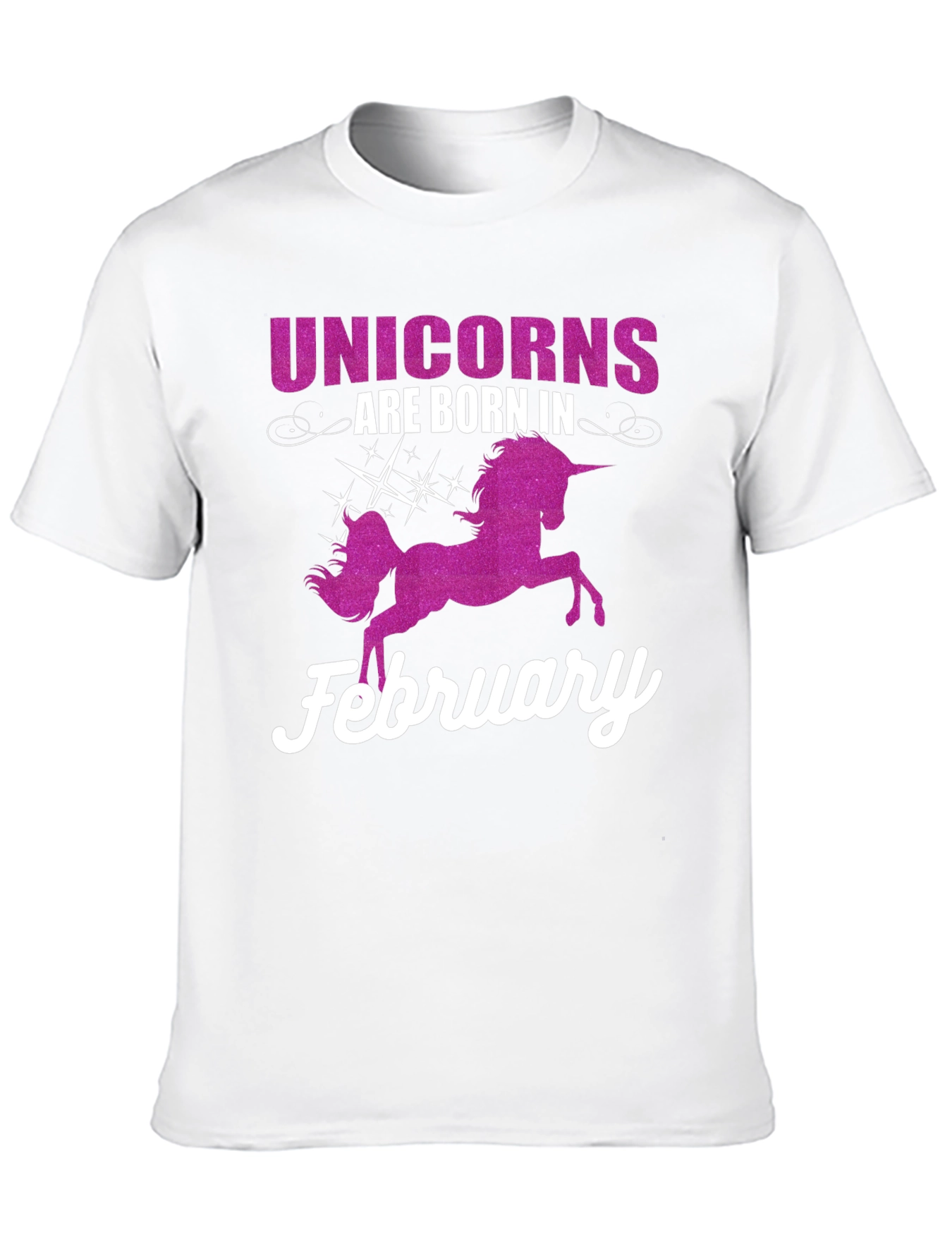 Black Unicorns Born in February T-Shirt view 10