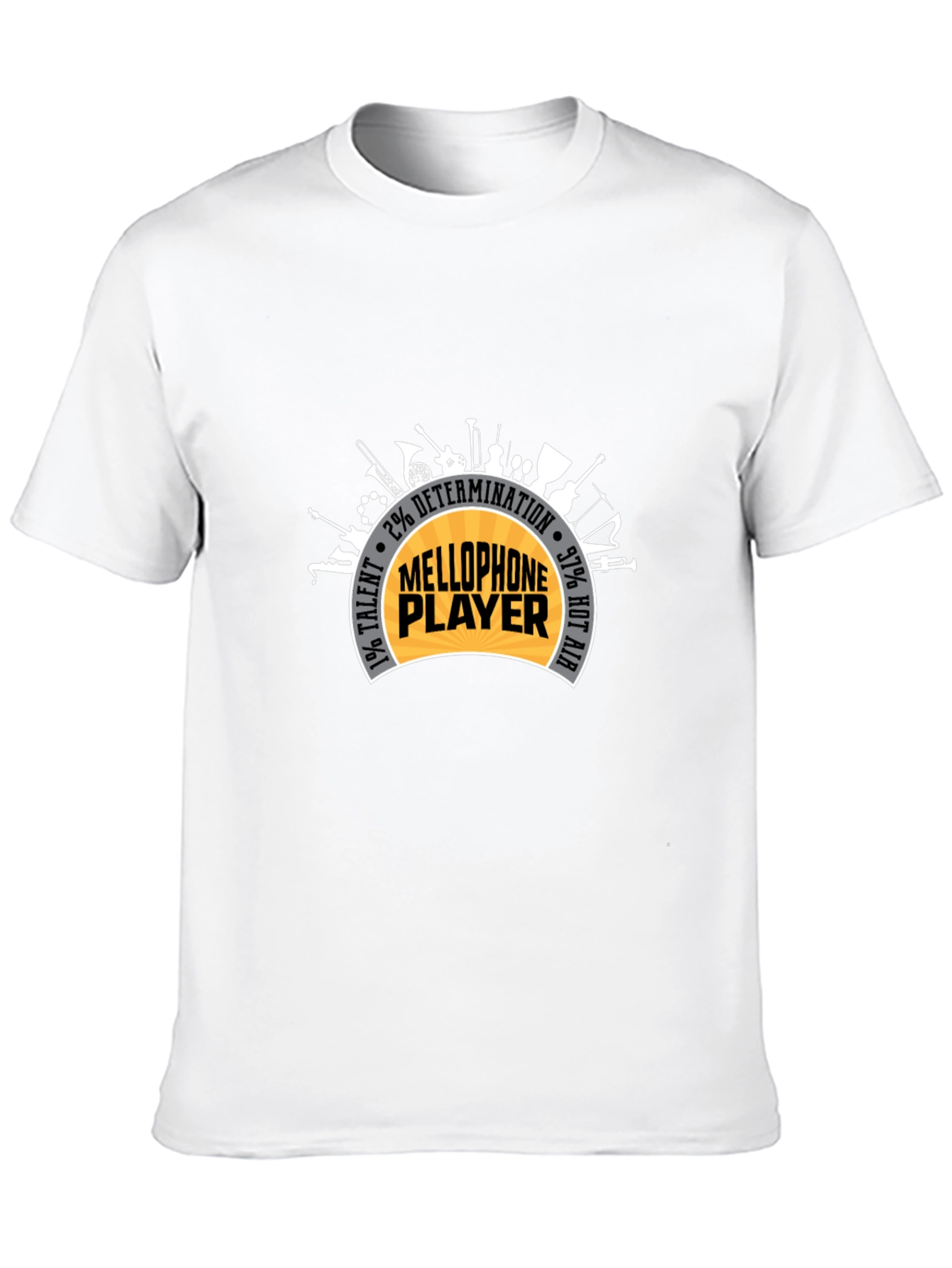 Black Mellophone Player Instrument Graphic T-Shirt view 10