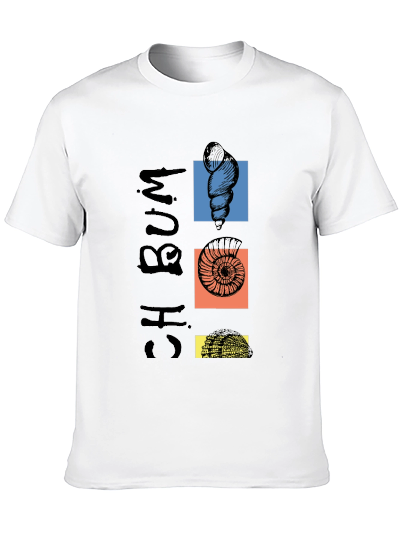 Black Abstract Seashell Graphic Tee - Black view 10