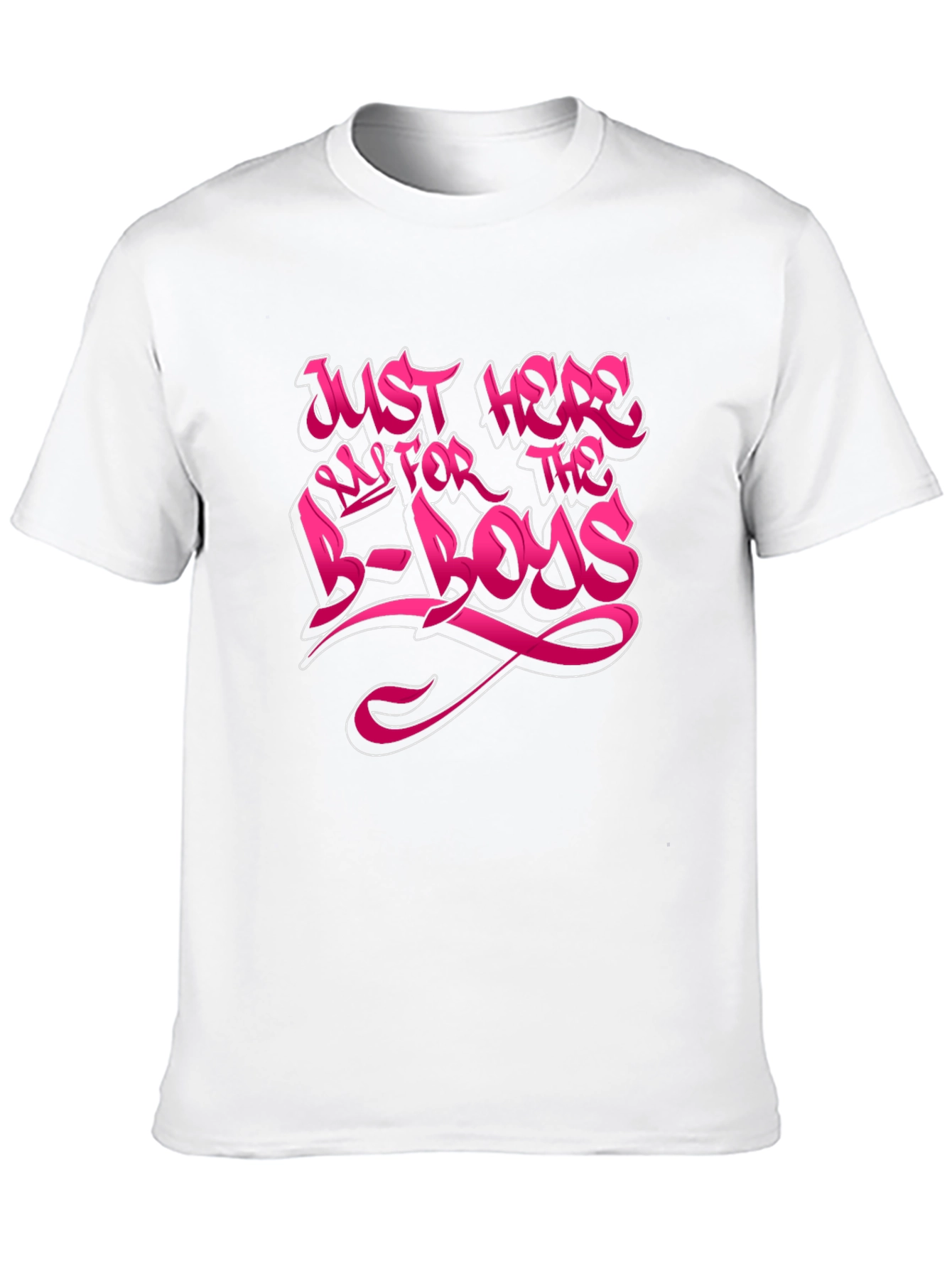 Black Just Here for the B-Boys Black T-Shirt view 10