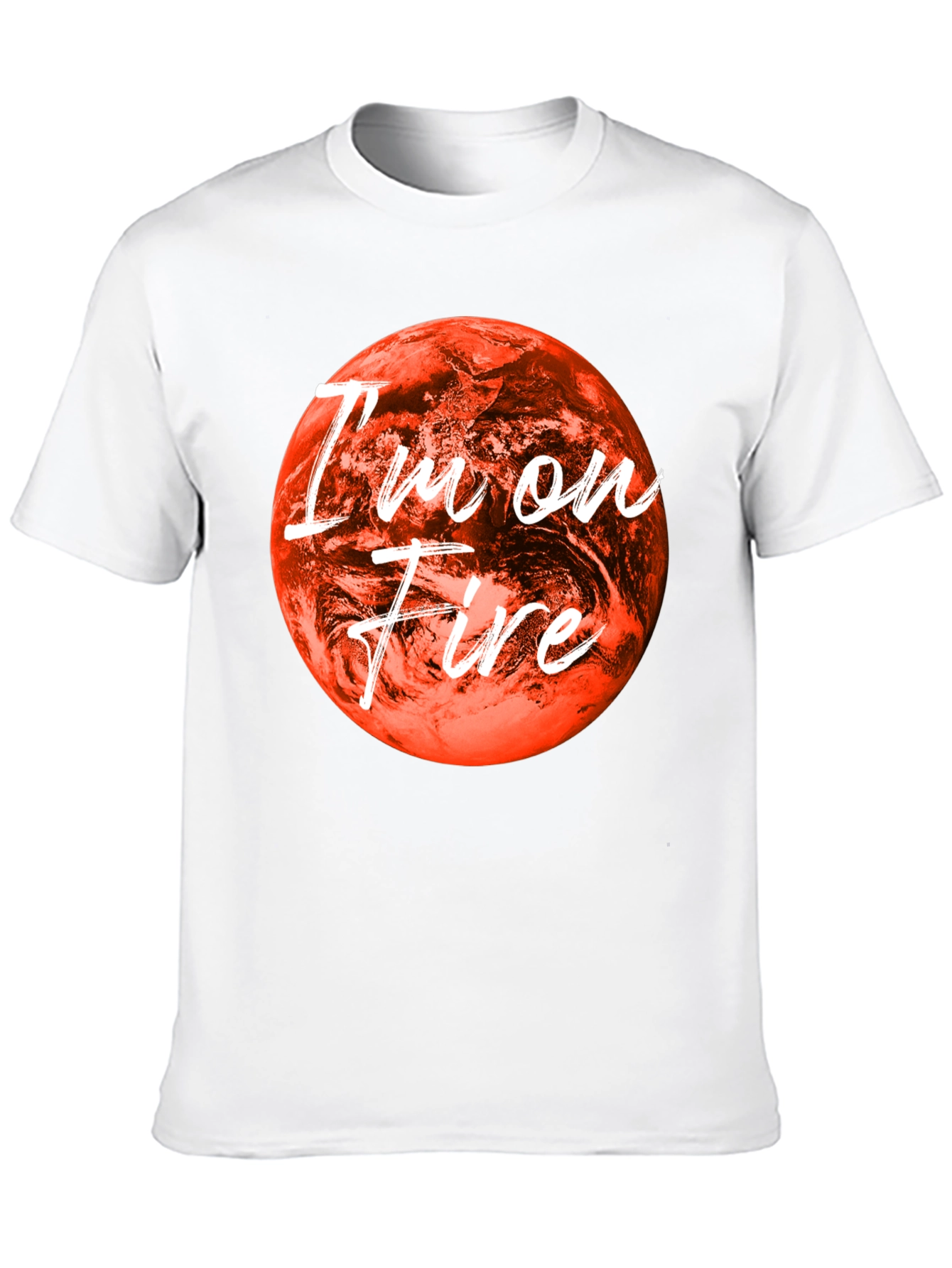 Black I'm On Fire Graphic Tee - Bold Statement Shirt view 10