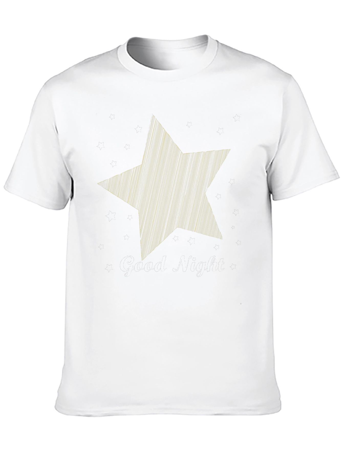 Black Good Night Star Graphic Black T-Shirt view 10