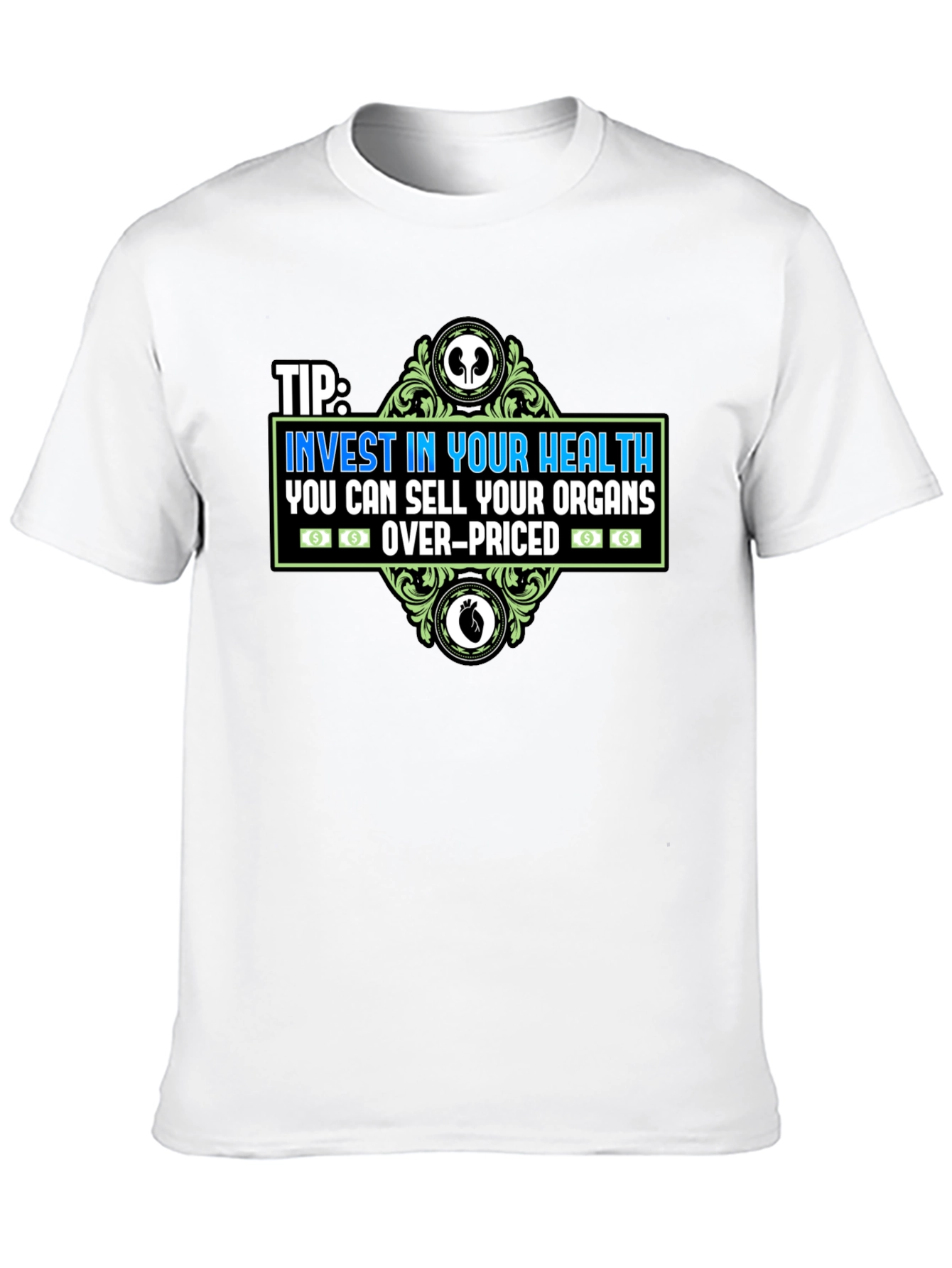 Black Invest in Your Health Graphic Tee view 10