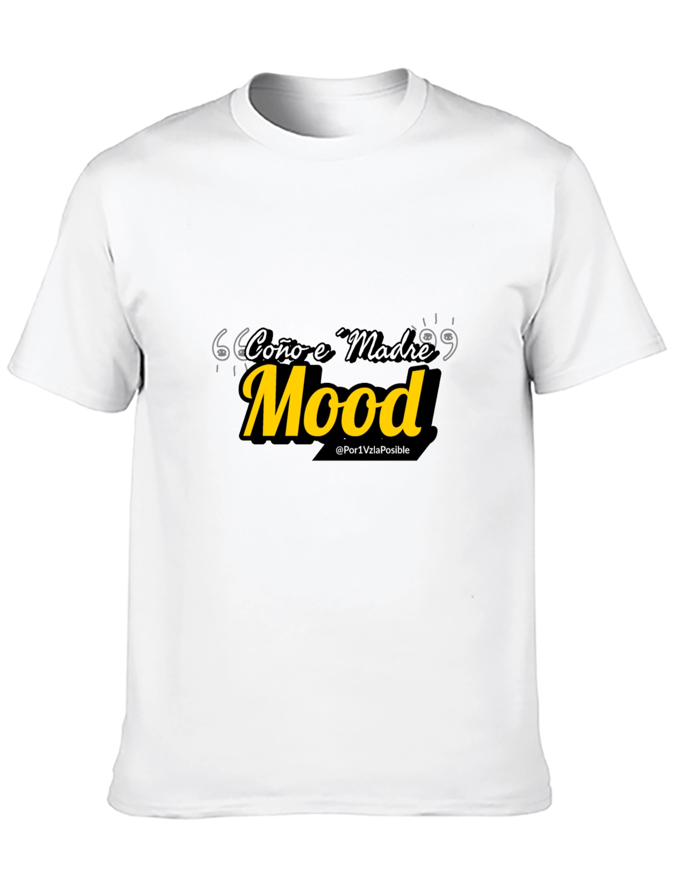 Black Coño e Madre Mood T-Shirt - Black Cotton Blend Tee view 10