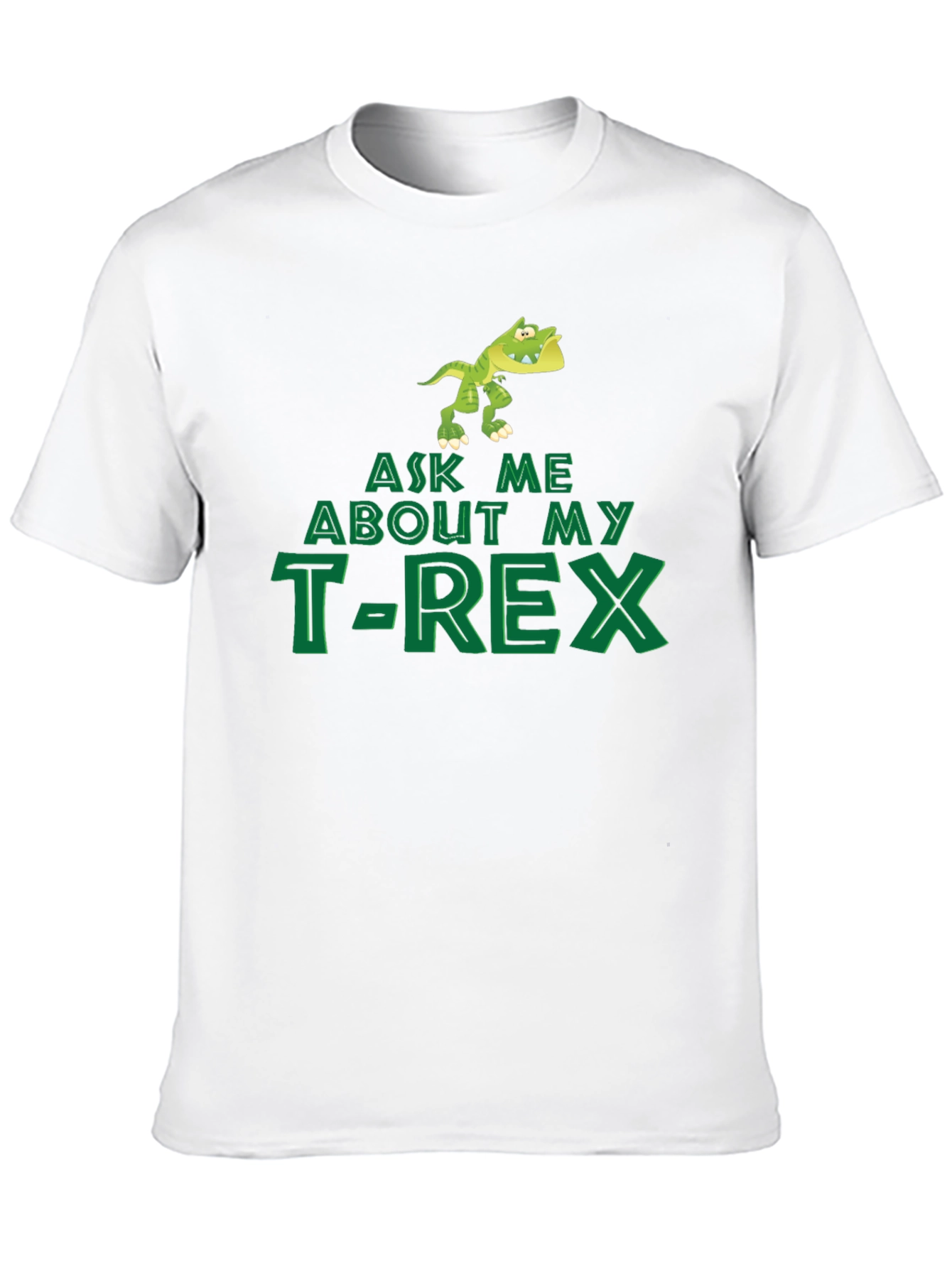 Black Ask Me About My T-Rex Black Cotton Tee view 10