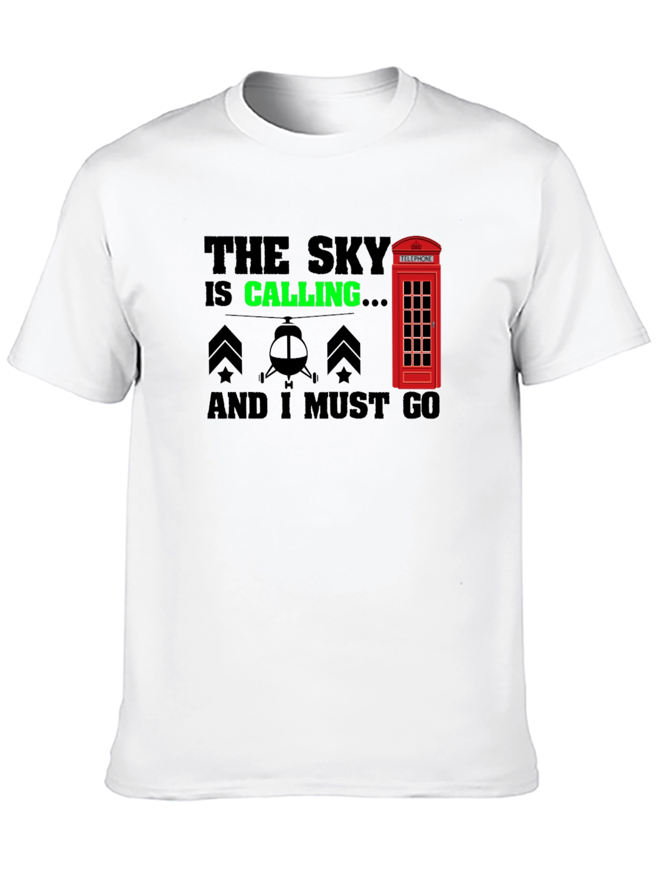 Black The Sky is Calling T-Shirt view 10