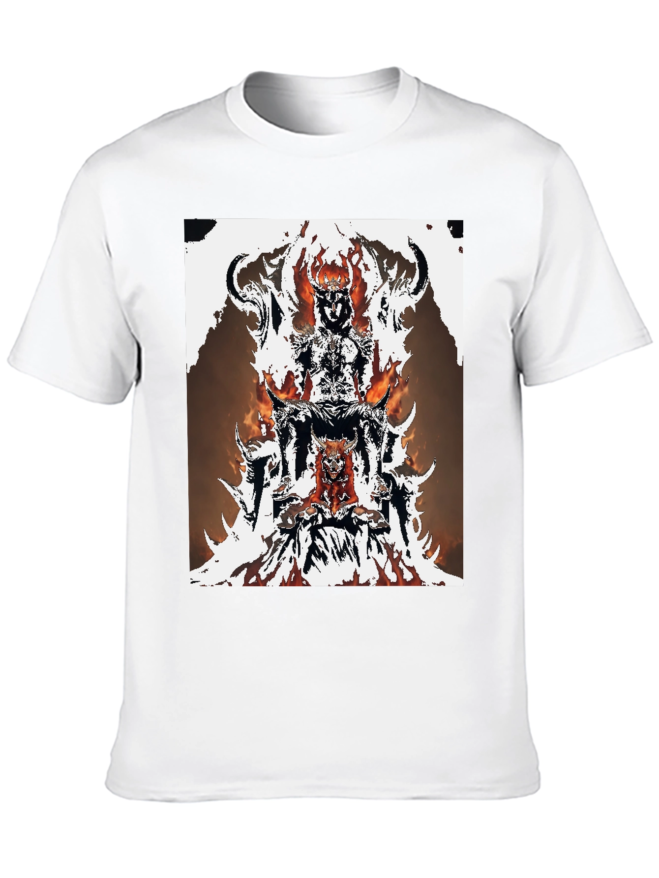 Black Fiery Throne Graphic Tee - Black Cotton Blend view 10