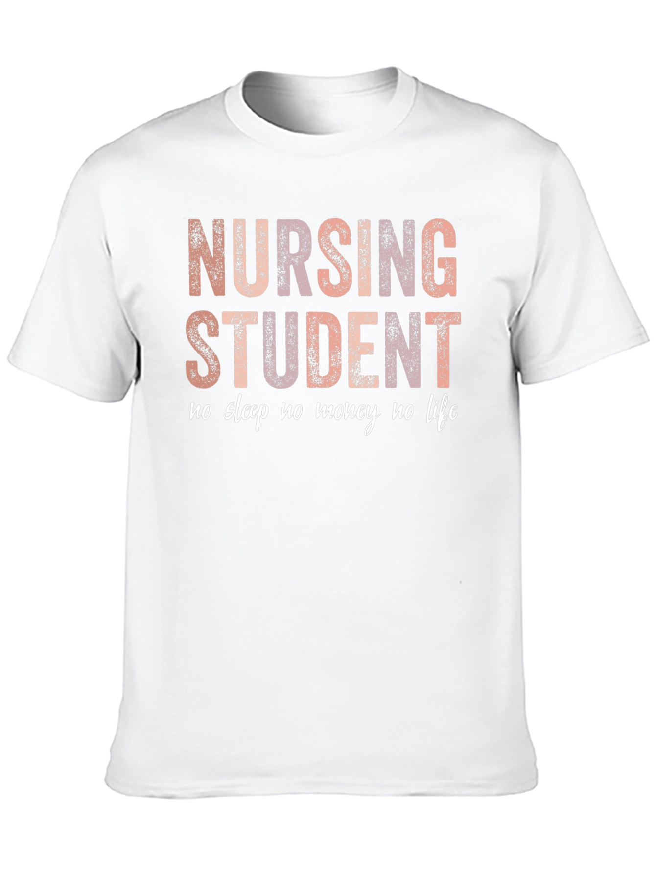 Black Nursing Student T-Shirt - No Sleep, No Money, No Life view 10