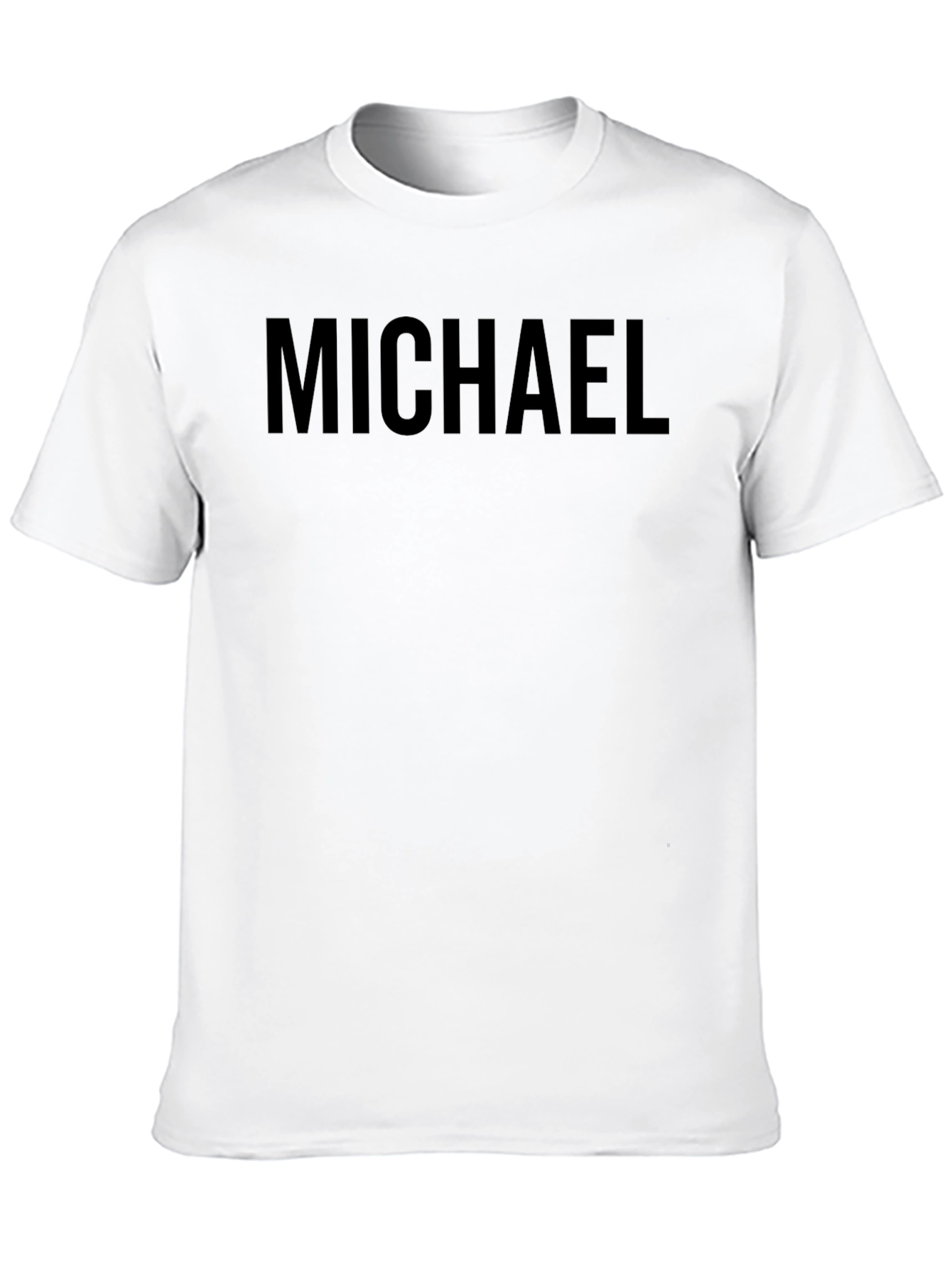 Black Michael Name T-Shirt - Classic Crew Neck Tee view 10