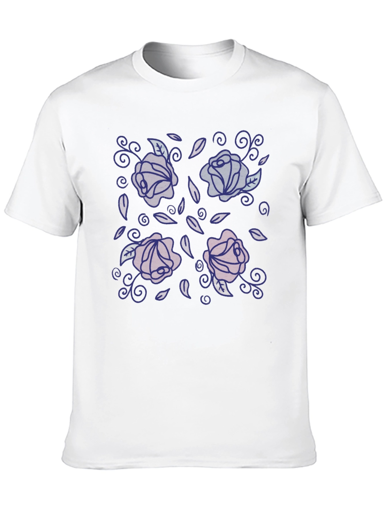 Black Floral Print Black T-Shirt - Stylish Casual Wear view 10