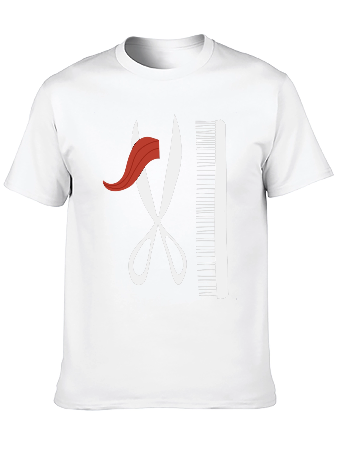 Black Barber Style T-Shirt - Scissors and Comb Graphic view 10
