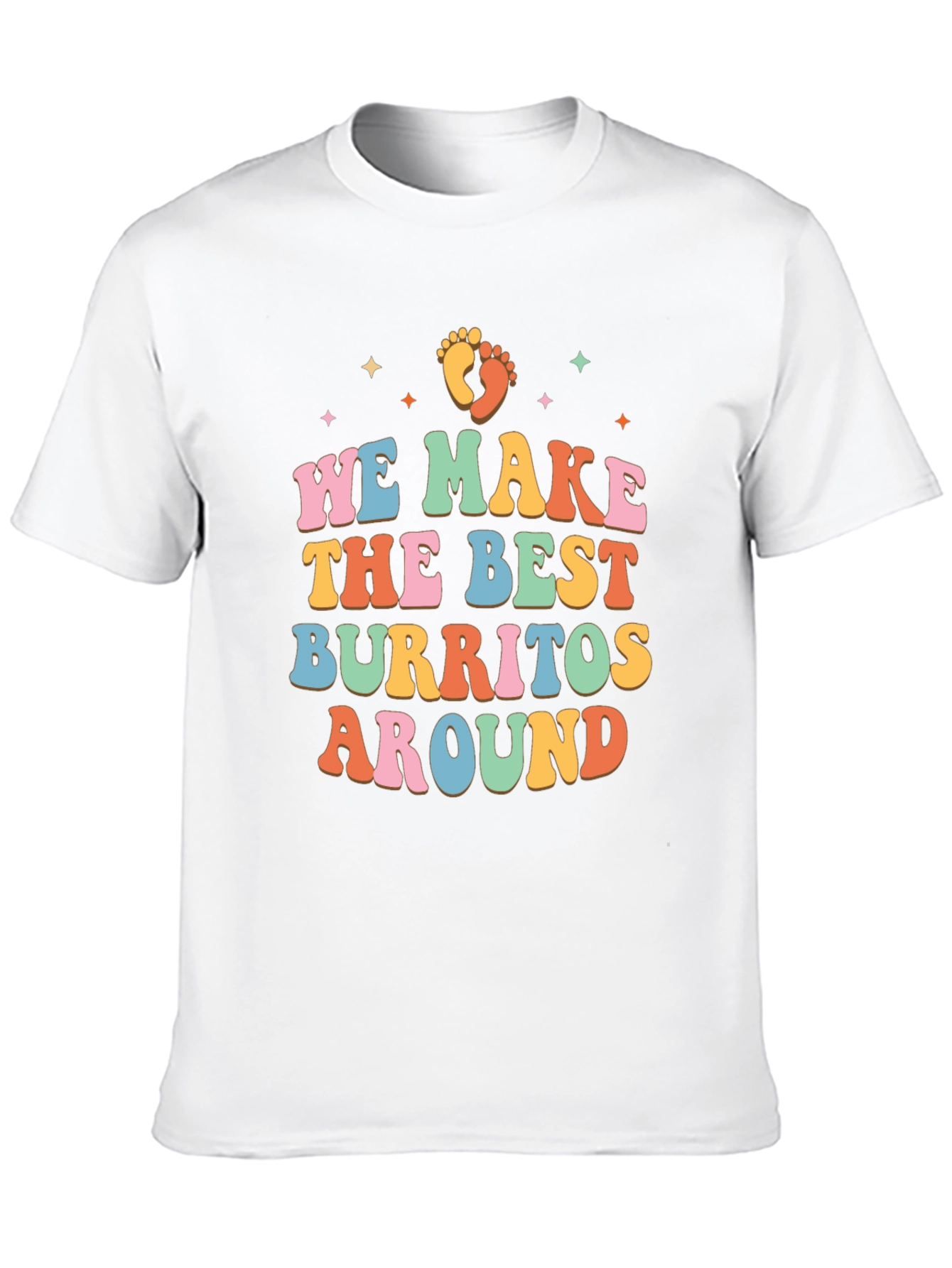 Black We Make the Best Burritos Around Retro T-Shirt view 10