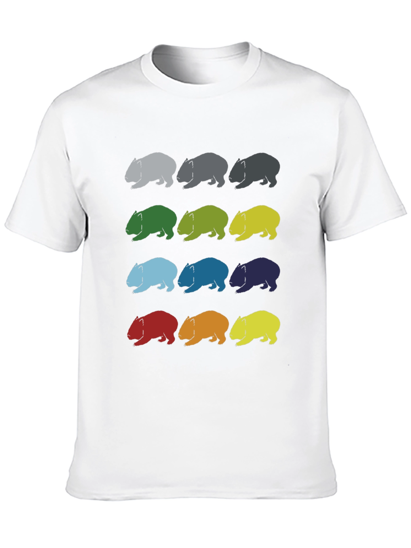 Black Wombat Pattern T-Shirt - Soft Cotton Graphic Tee view 10