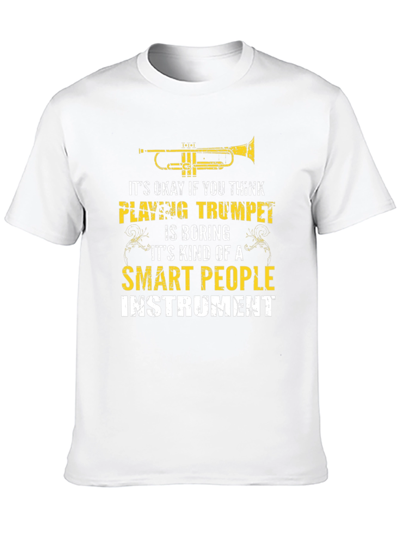 Black Trumpet Player T-Shirt: Smart People Instrument! view 10