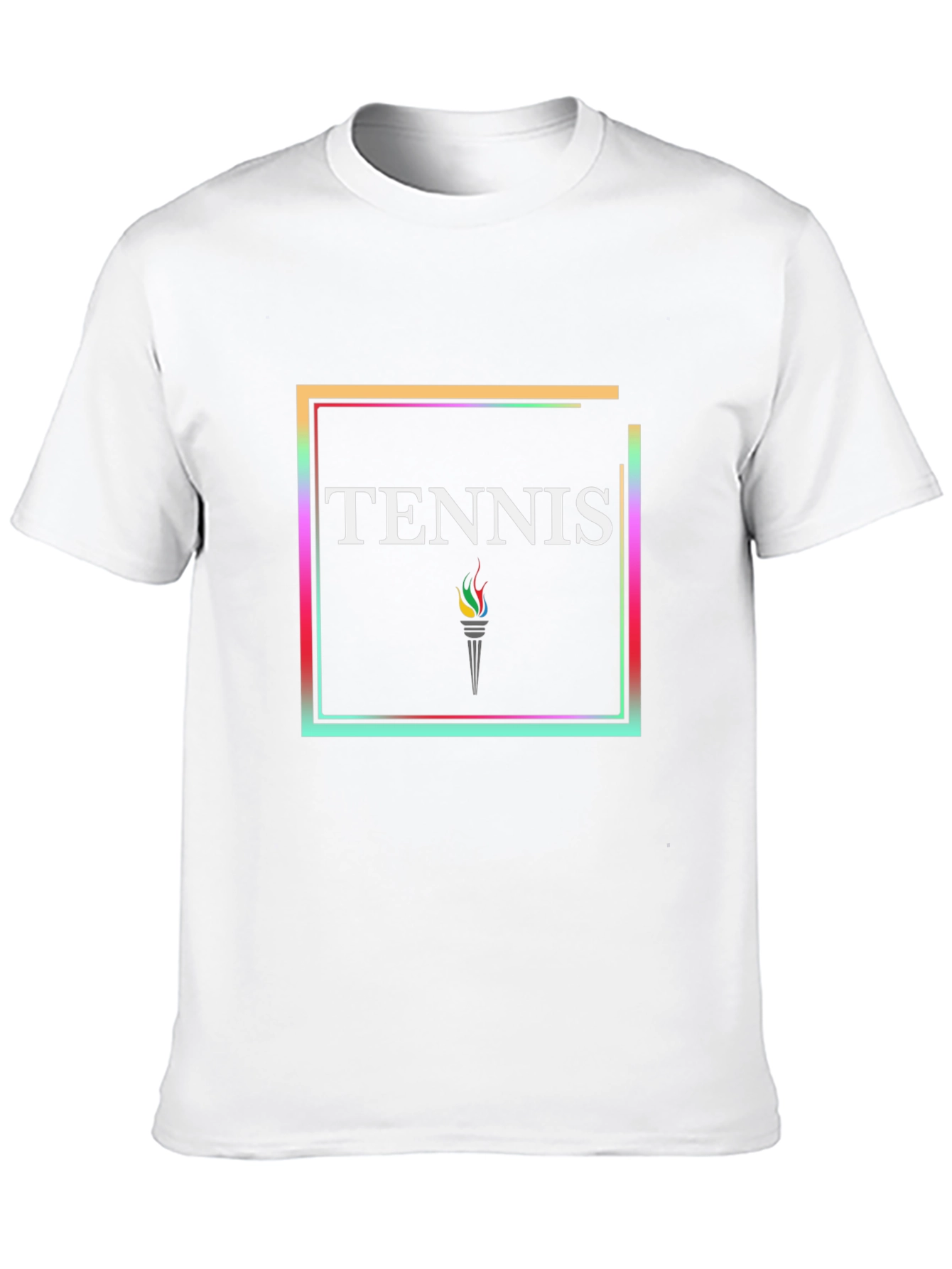 Black Tennis Torch Graphic Black T-Shirt view 10