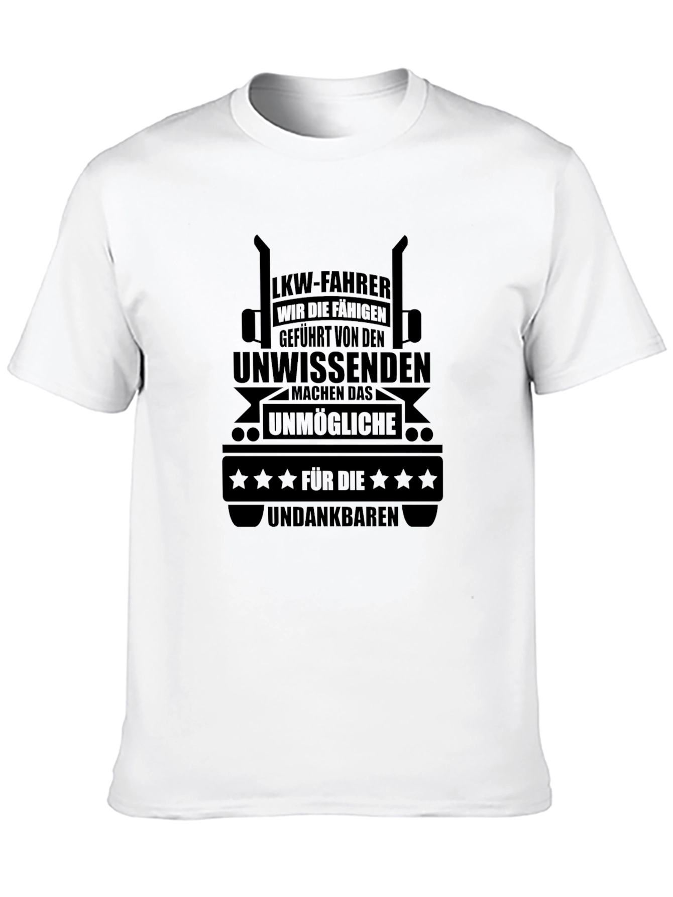 Black Truck Driver T-Shirt - Black Graphic Tee view 10