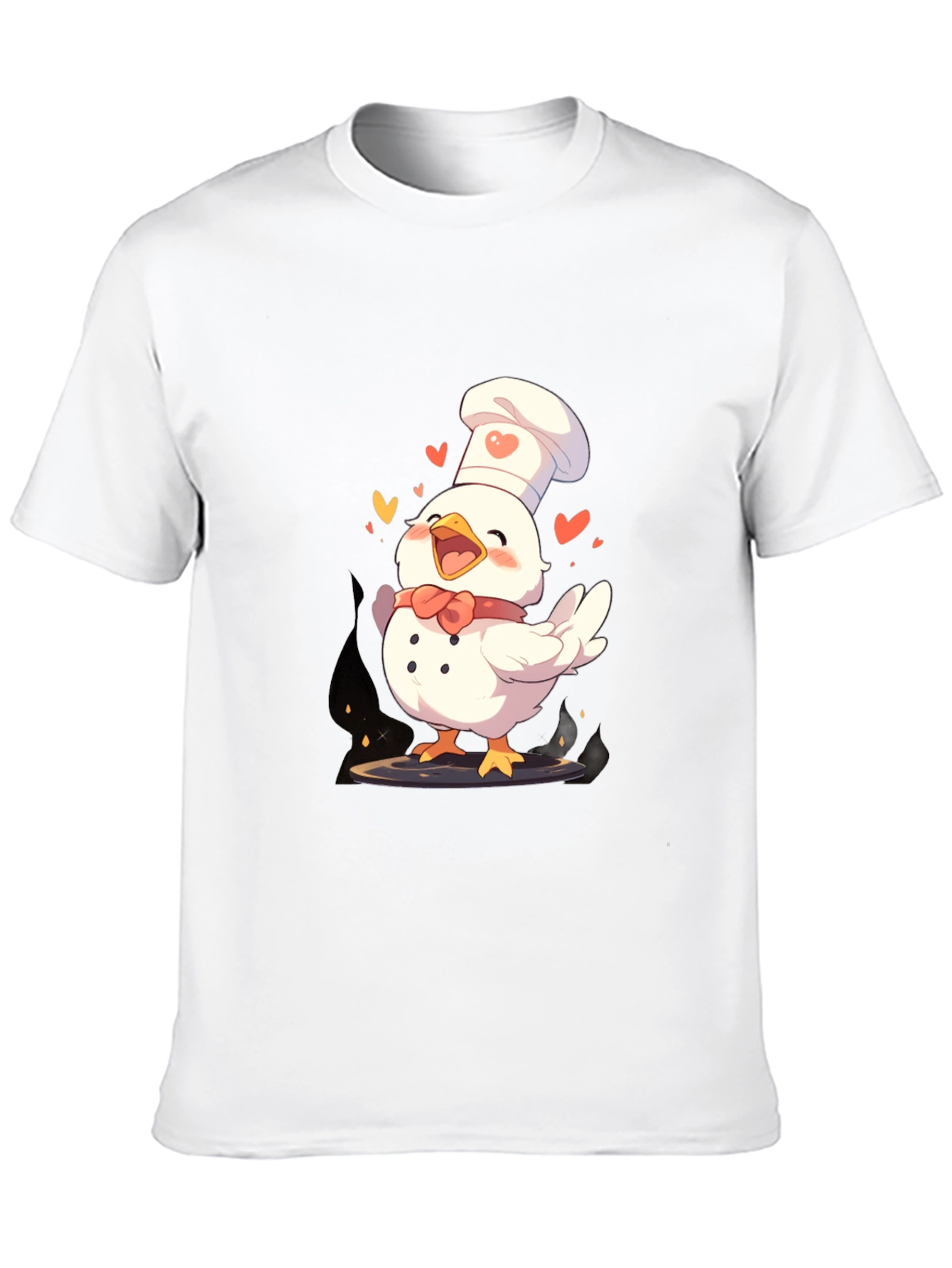 Black Chef Chicken Graphic Tee - Fun Cooking Shirt view 10