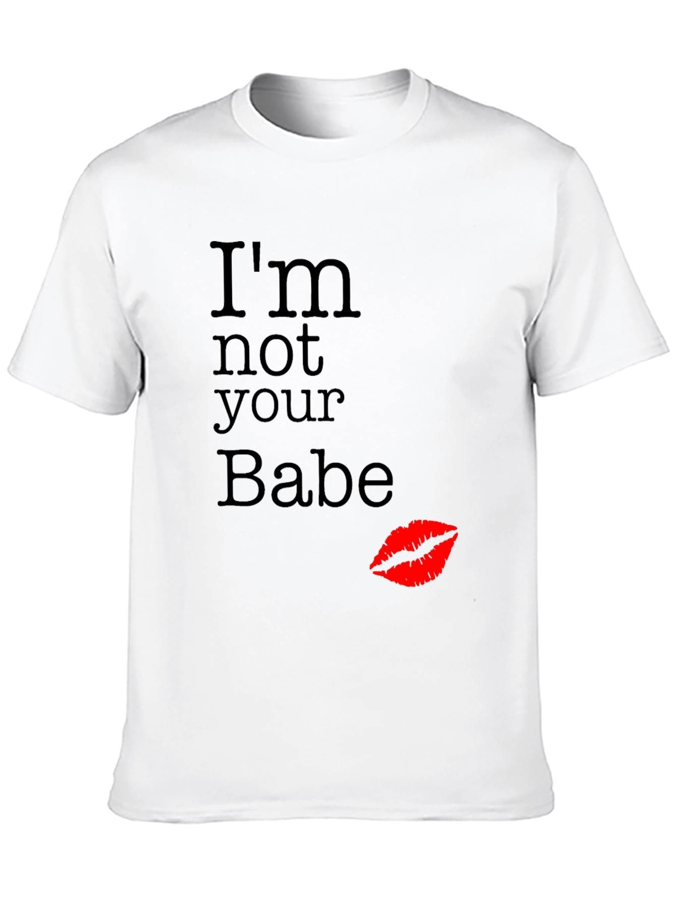 Black I'm Not Your Babe Graphic T-Shirt view 10