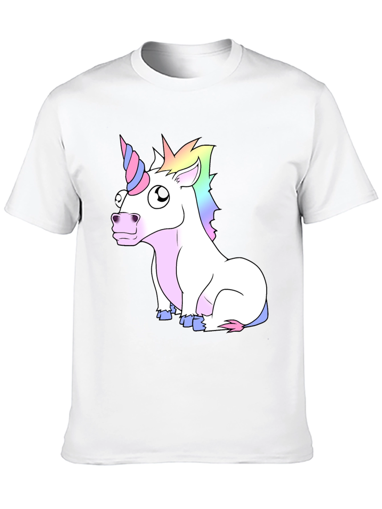 Black Unicorn Graphic Tee - Black Cotton Casual T-Shirt view 10