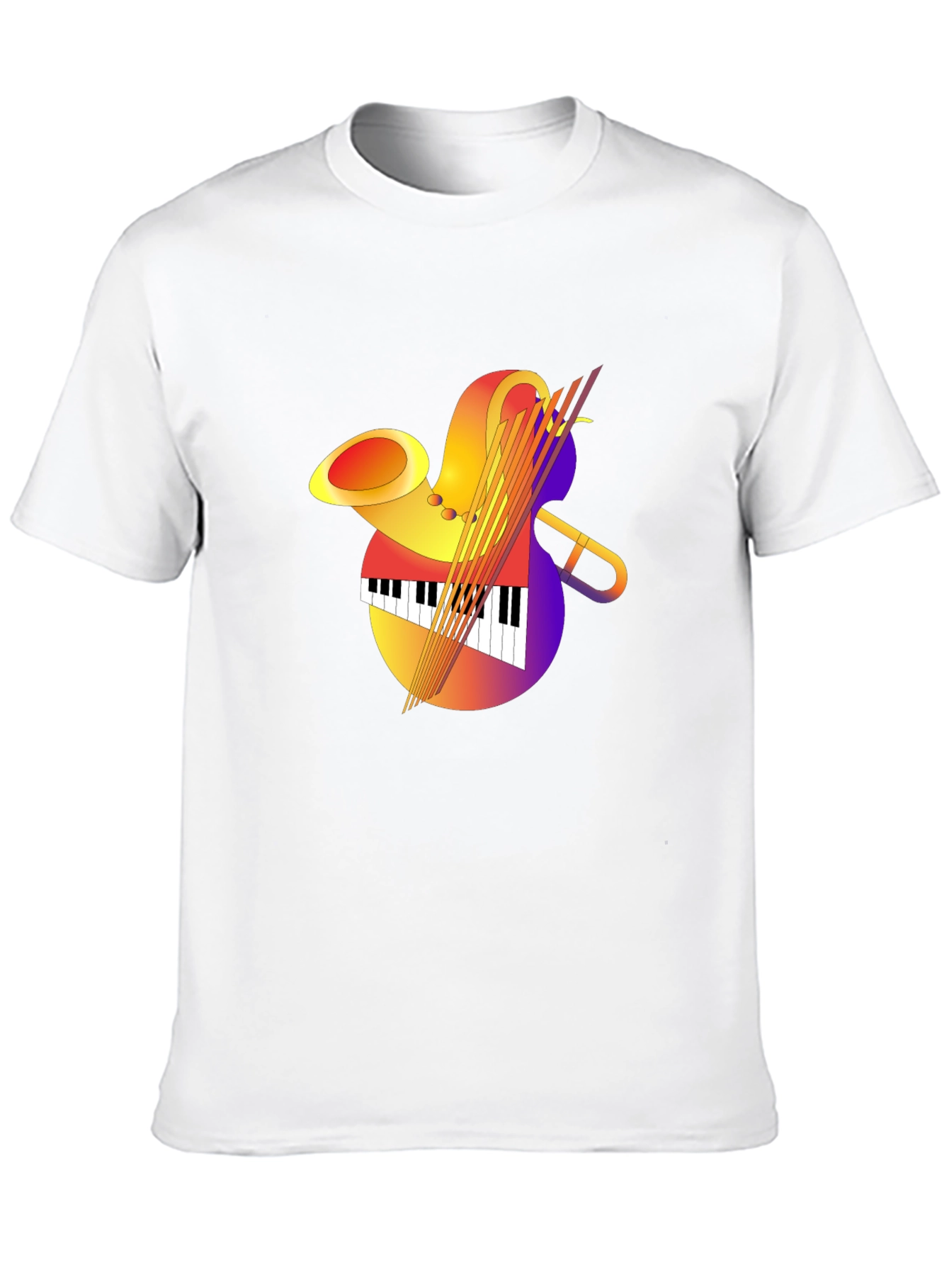 Black Musical Instruments Graphic Tee view 10