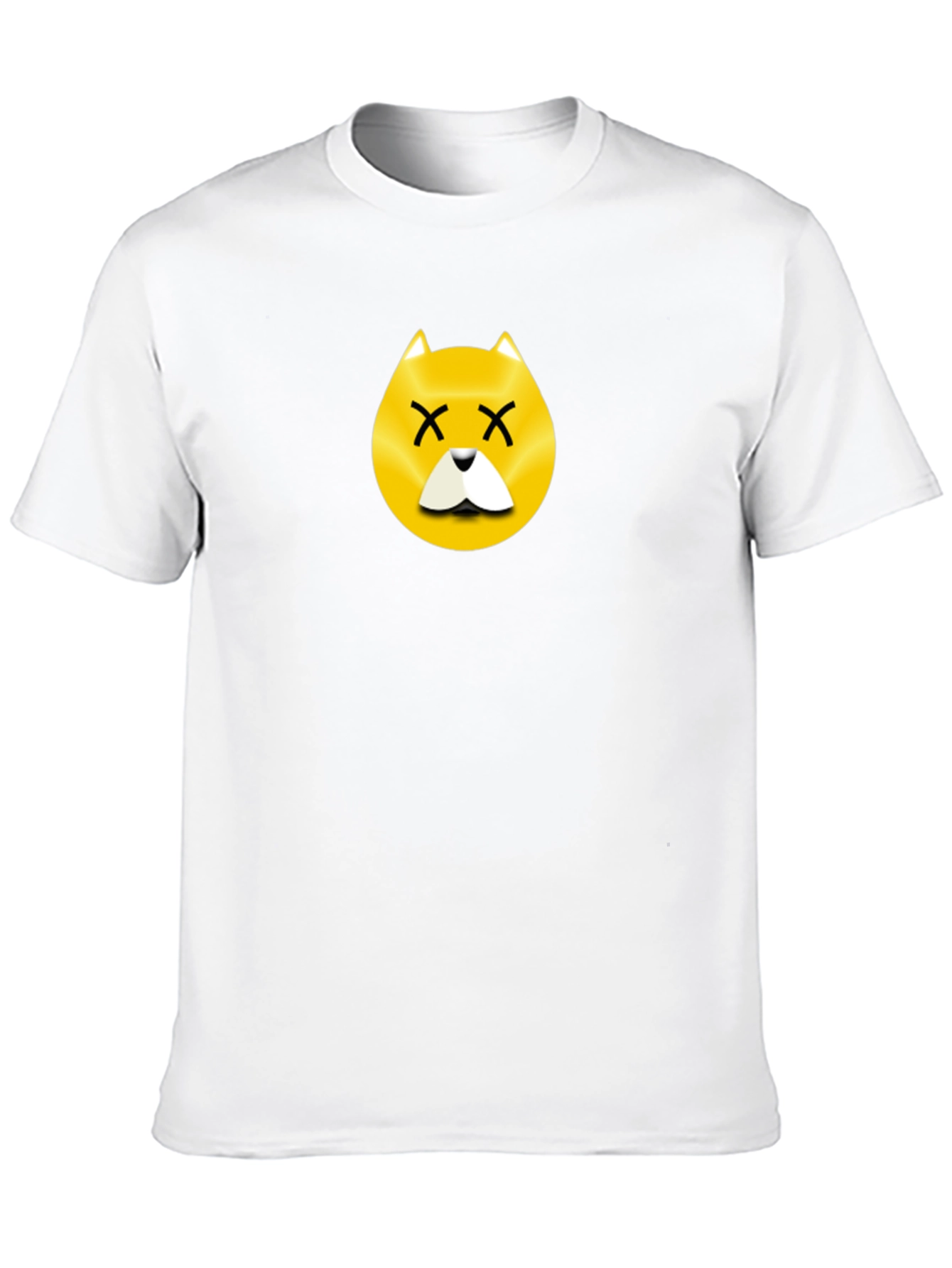 Black Dead Dog Emoji T-Shirt - Black Cotton view 10