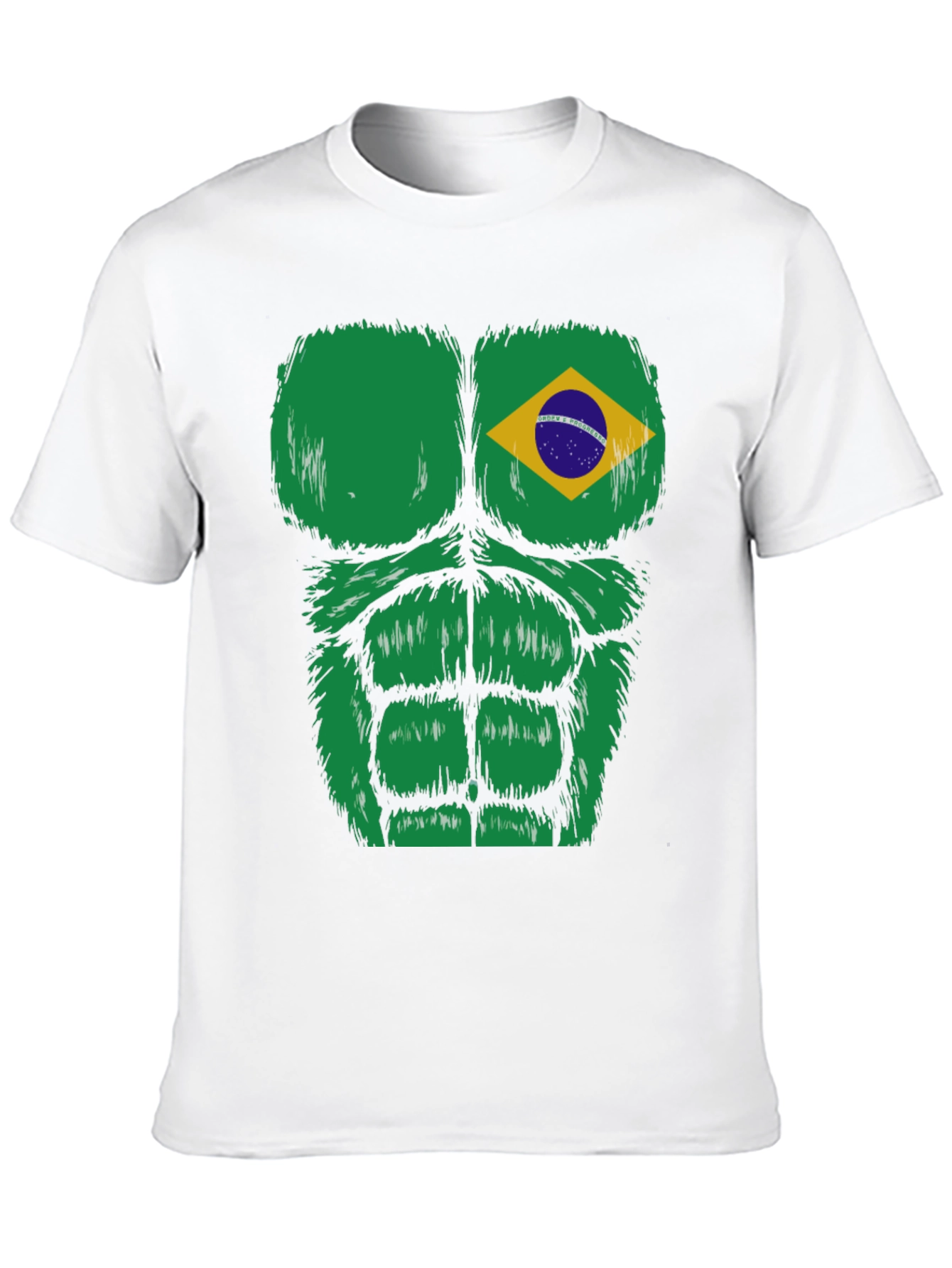 Black Brazil Flag Bodybuilder T-Shirt  view 10