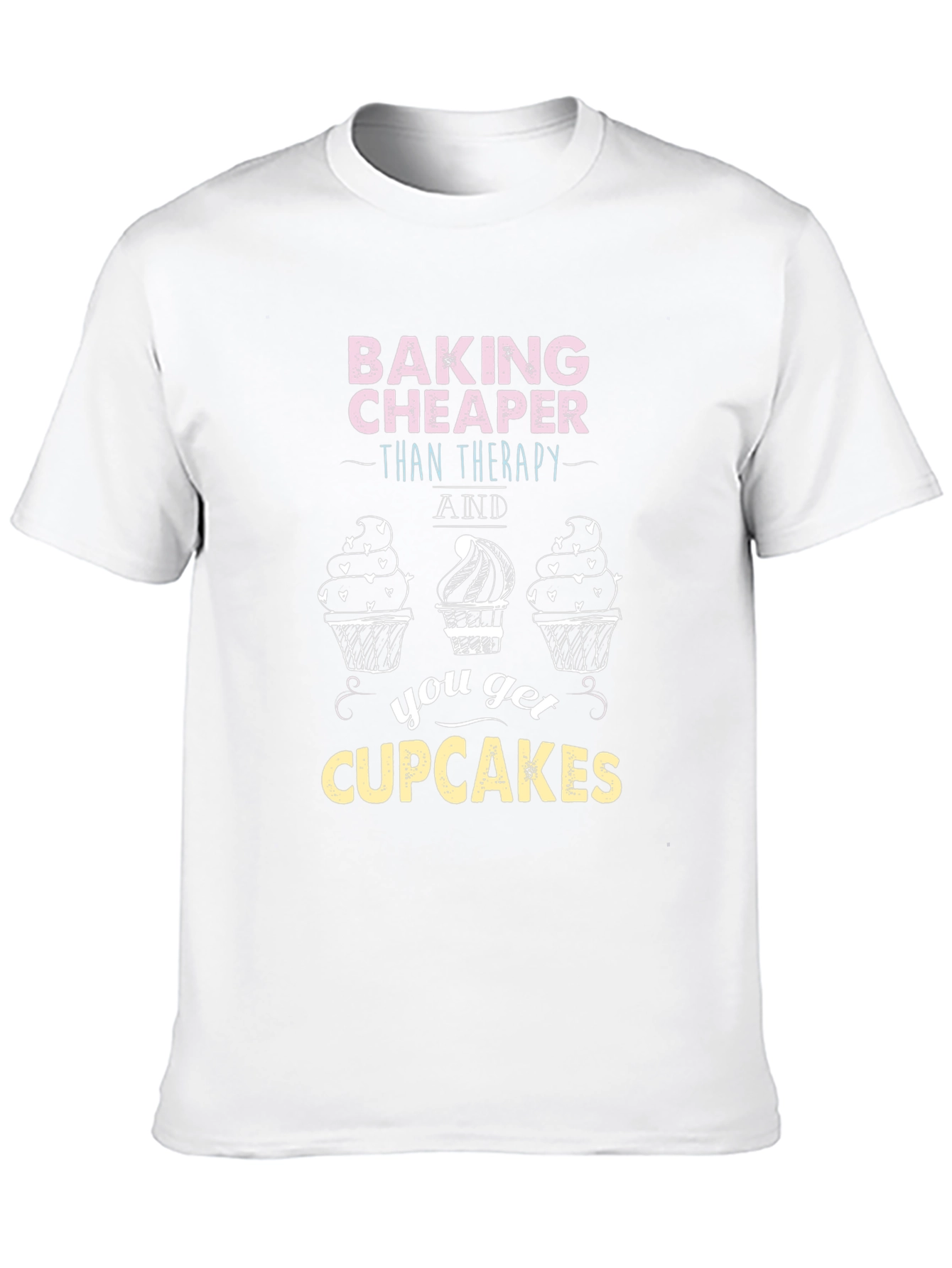 Black Baking Cheaper Than Therapy Graphic Tee view 10