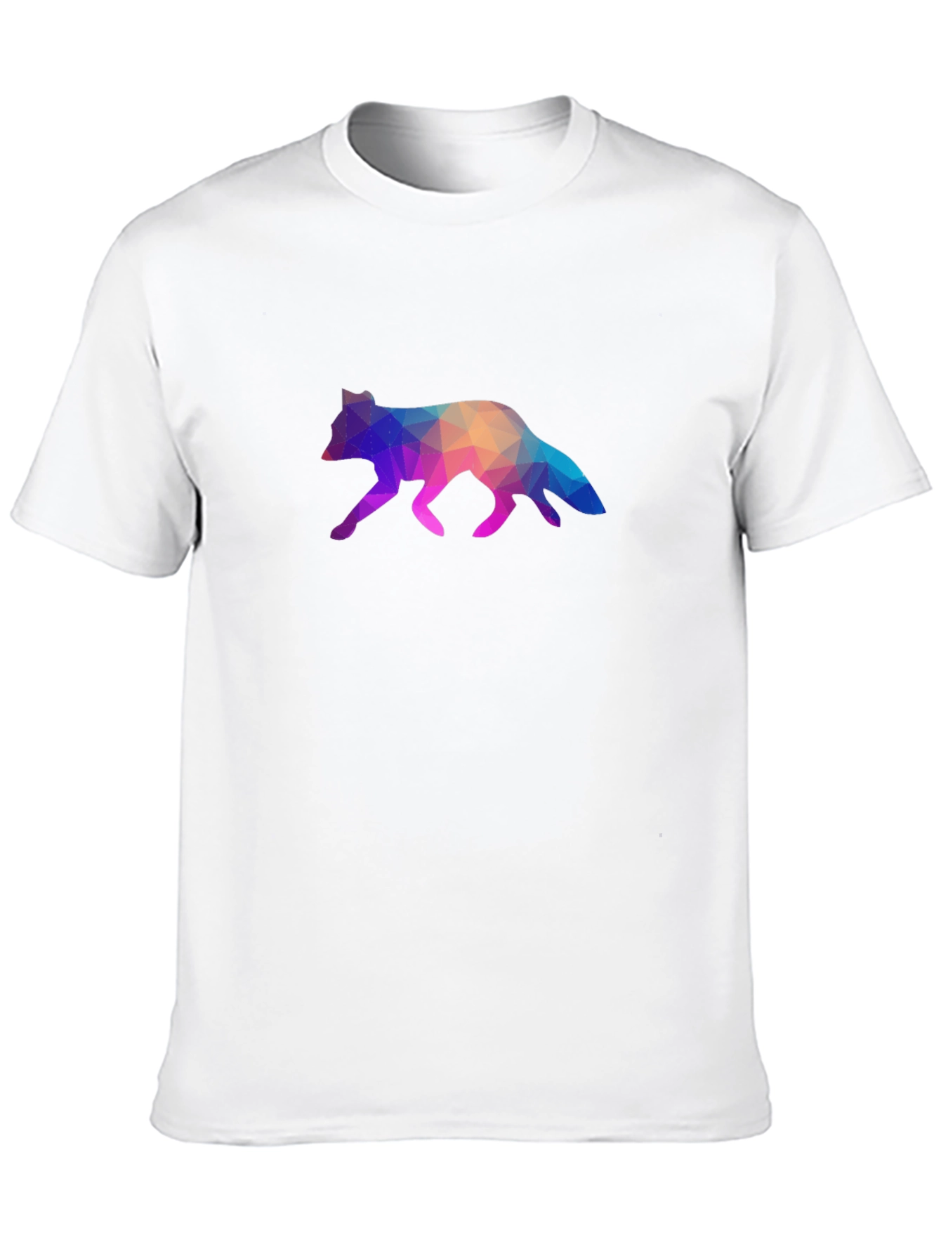 Black Geometric Fox Graphic Tee - Stylish Black T-Shirt view 10