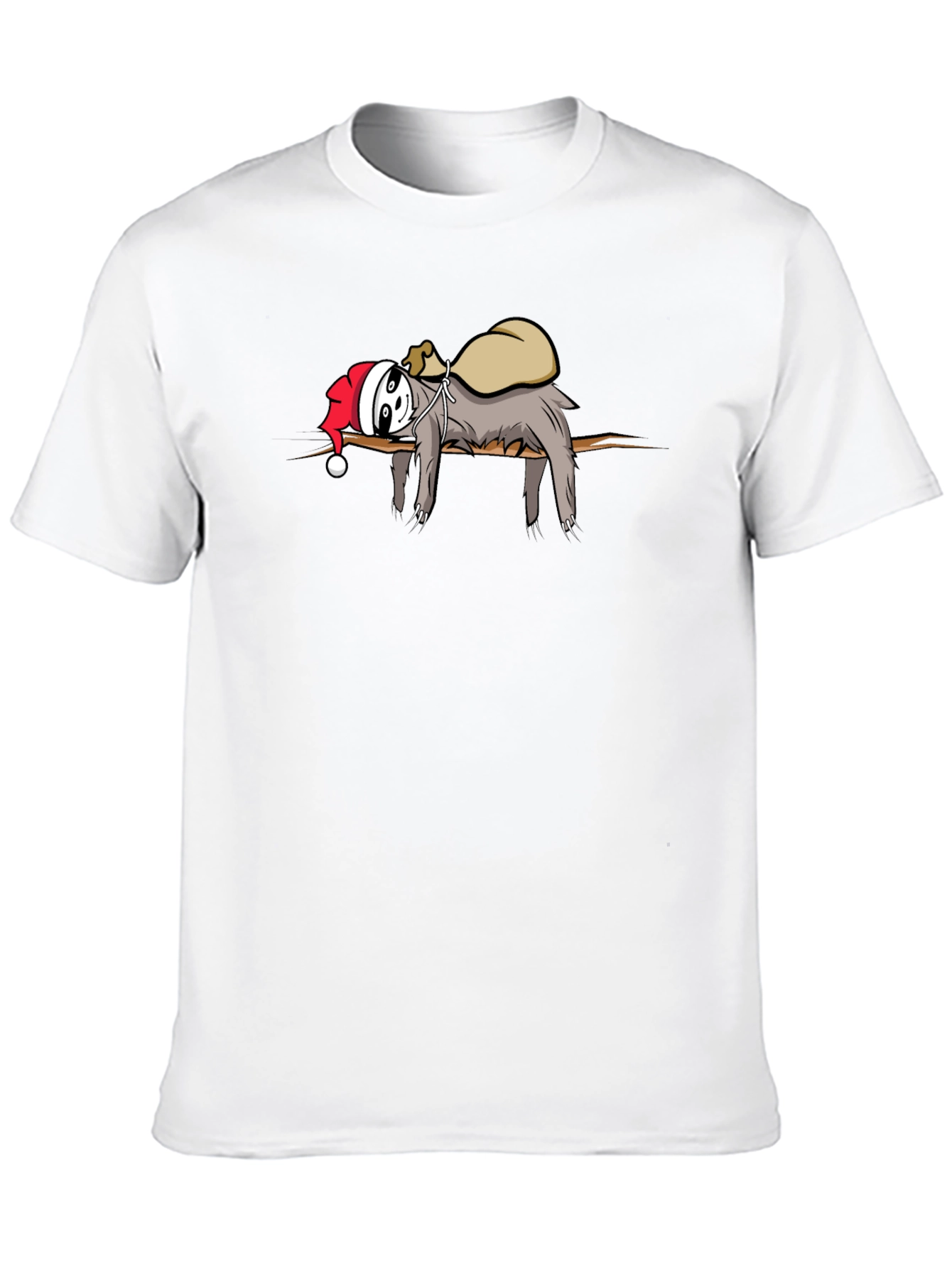 Lazy Sloth Santa Graphic Tee - Holiday Cheer! - 10
