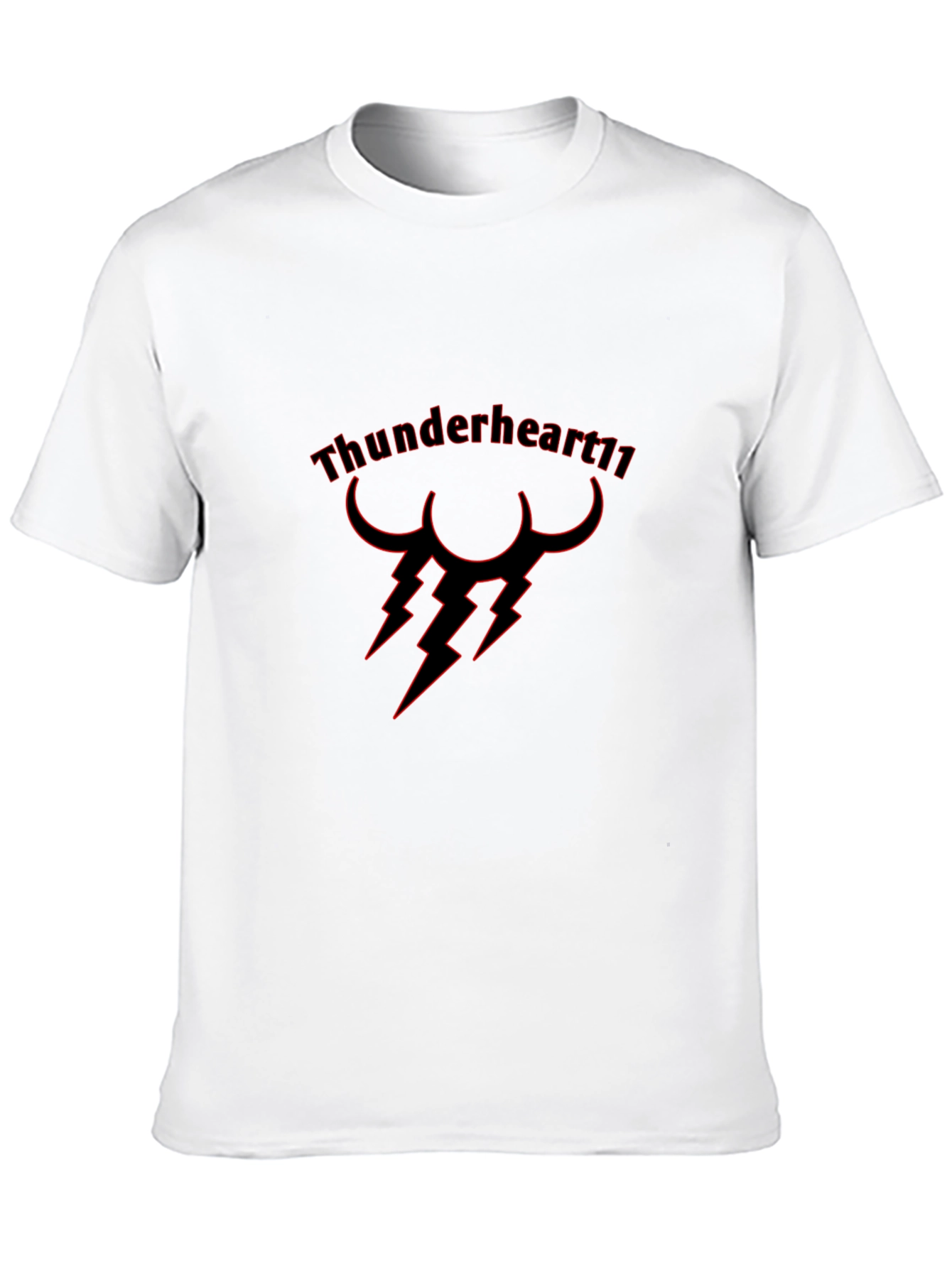 Black Thunderheart11 Graphic Black T-Shirt view 10