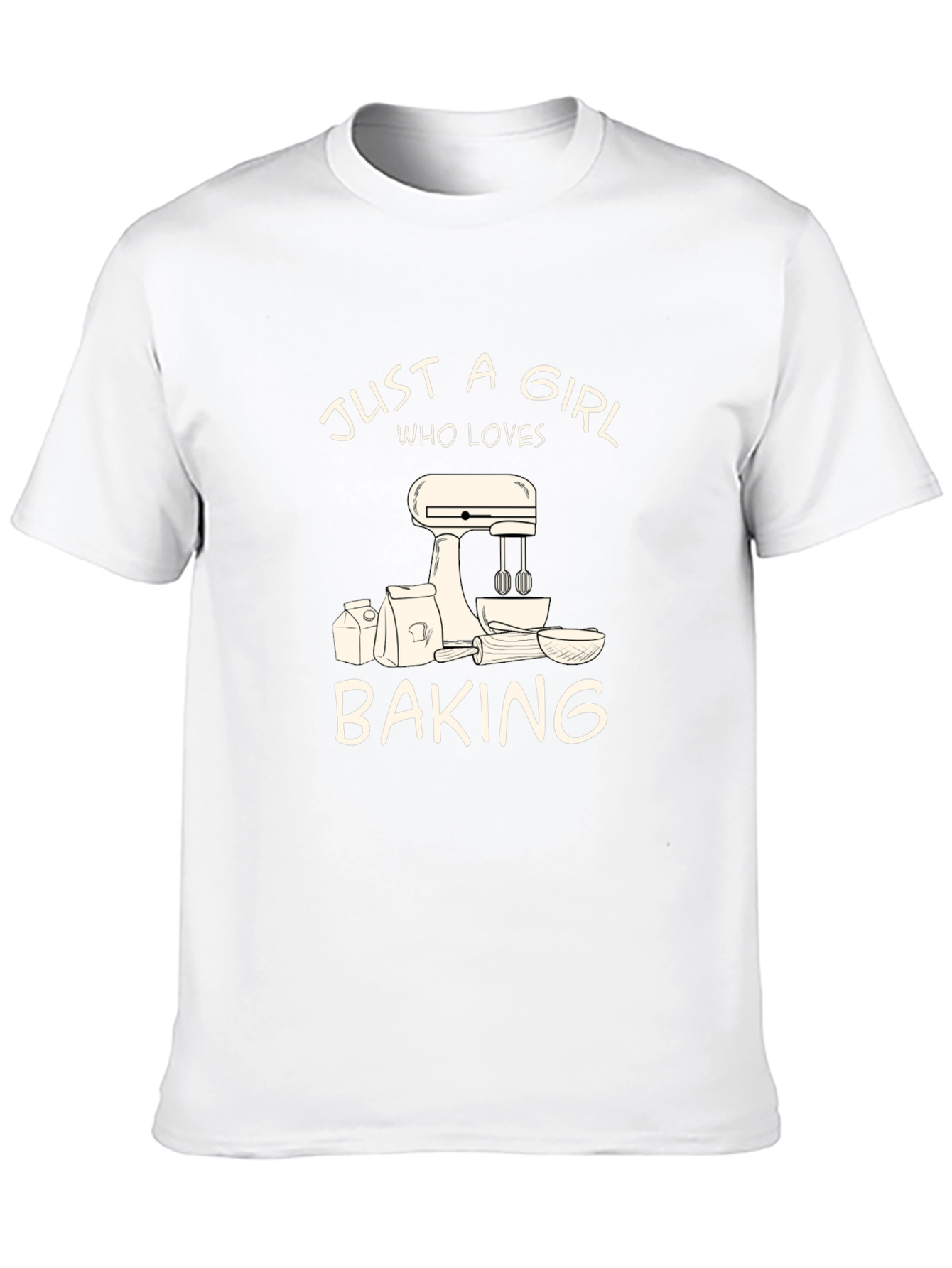 Black Just a Girl Who Loves Baking T-Shirt view 10