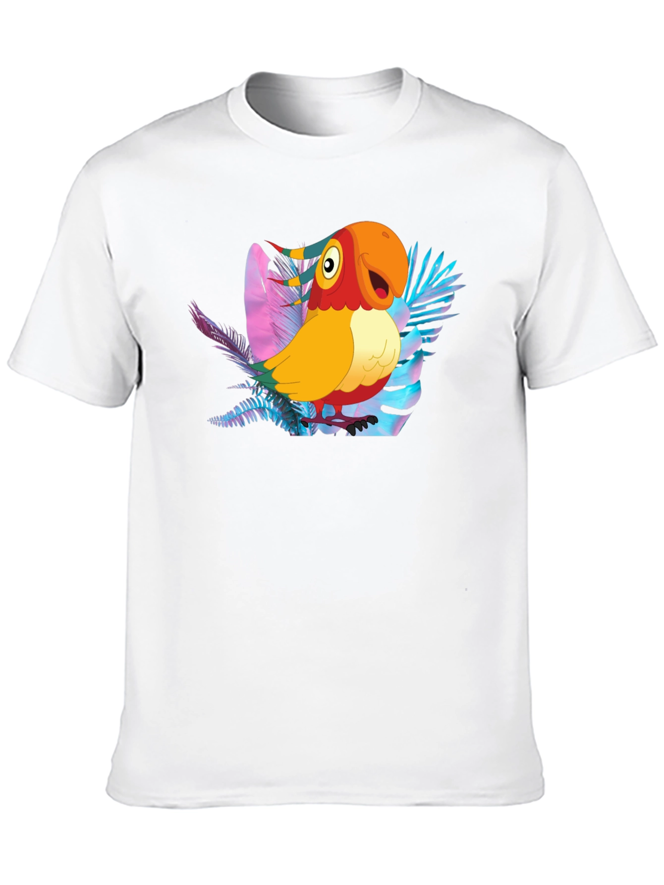 Black Tropical Parrot Graphic Tee view 10