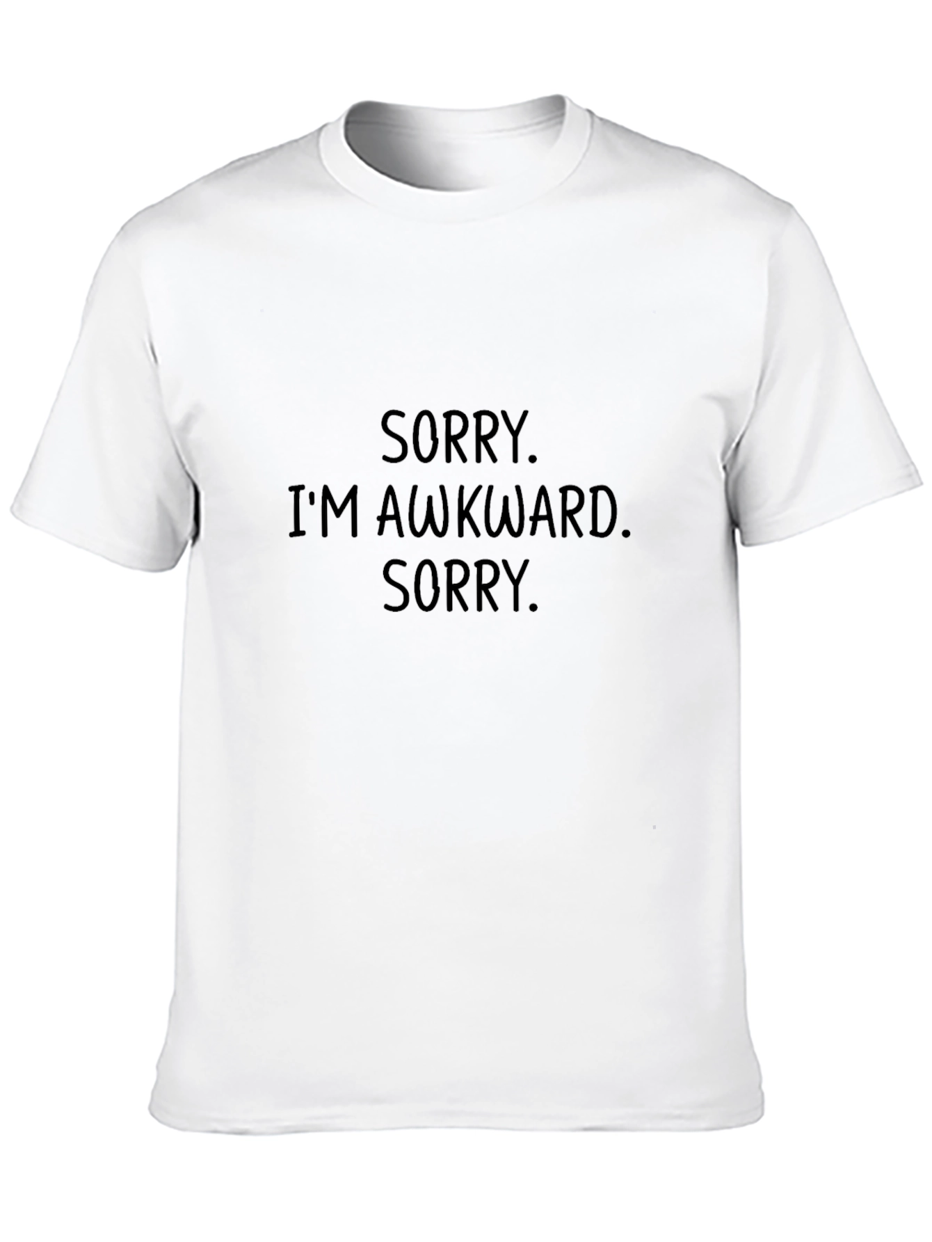 Black Sorry I'm Awkward T-Shirt - Funny Slogan Tee view 10