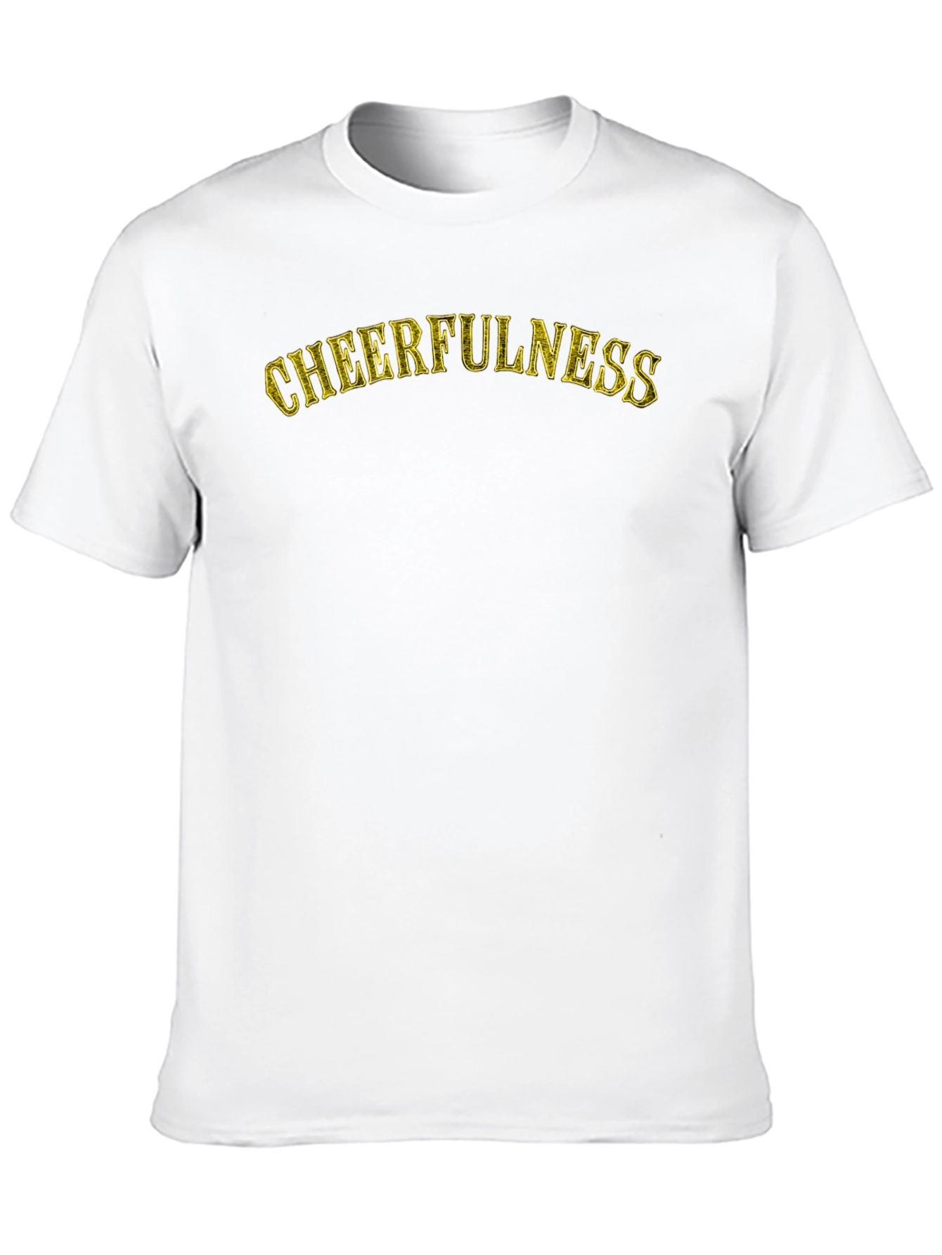 Black Cheerfulness Graphic T-Shirt - Black Cotton Tee view 10