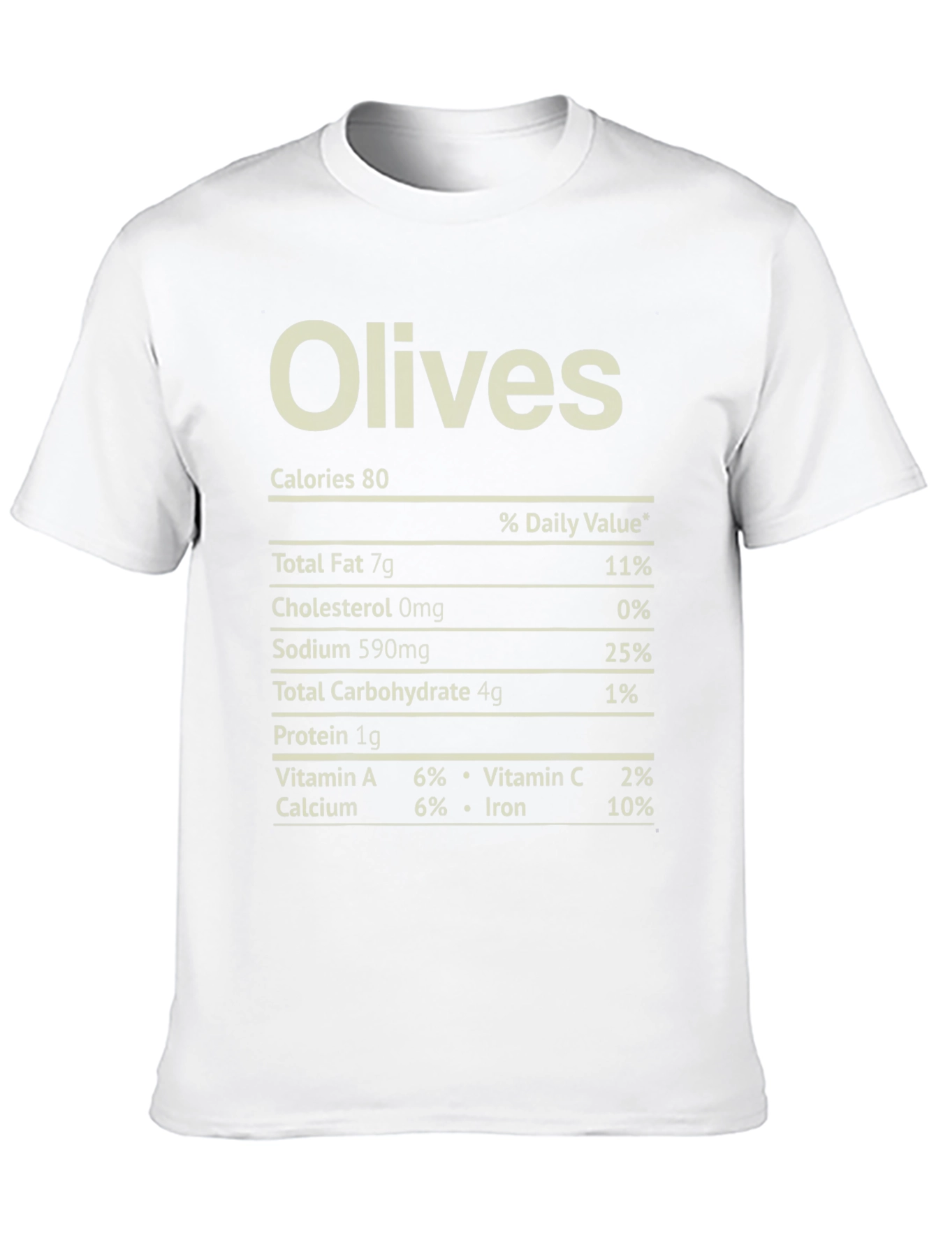 Black Olives Nutrition Facts Black T-Shirt view 10