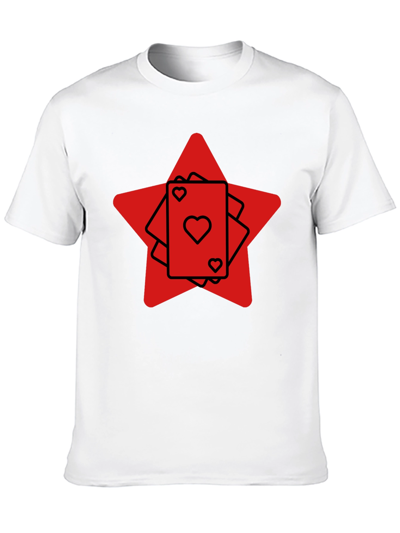 Black Ace Heart Card Graphic Tee - Black view 10