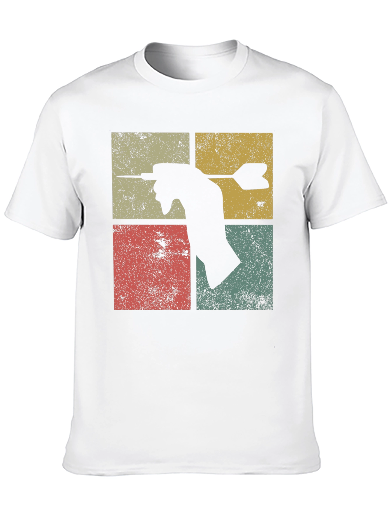 Black Retro Darts Thrower Graphic Tee view 10